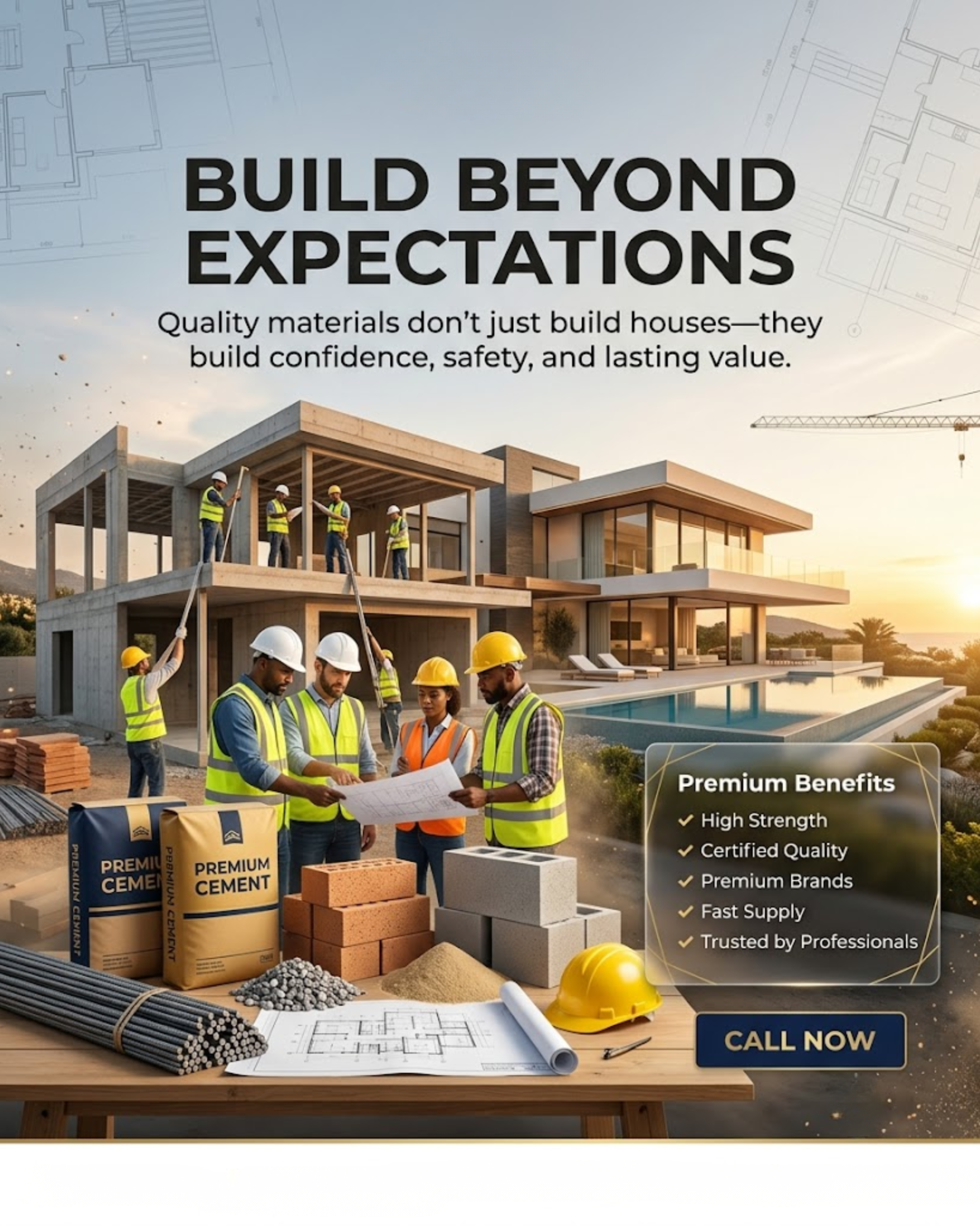 Material Supplier Content content for Construction Materials social media automation