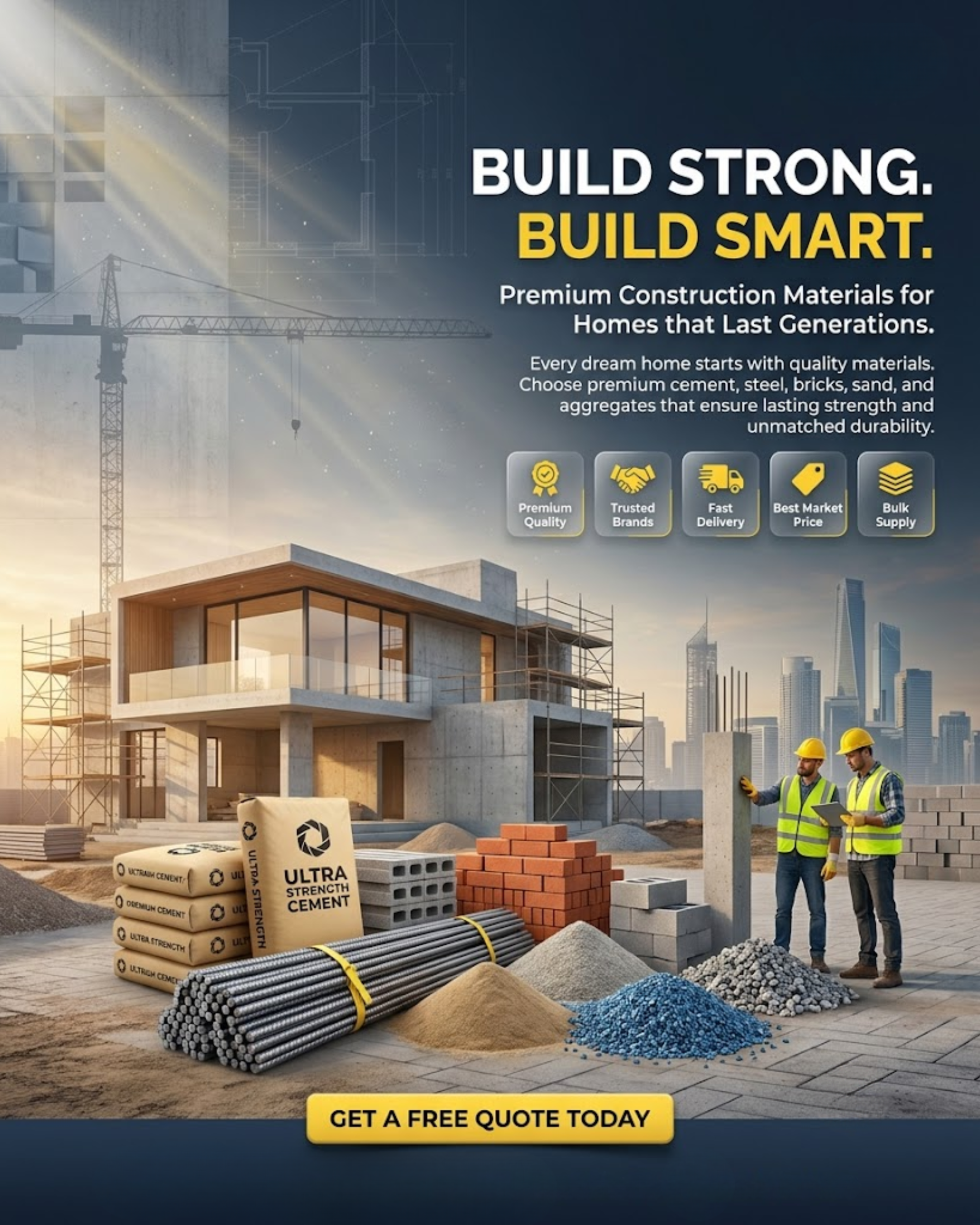 Ready Stock Content content for Construction Materials social media automation