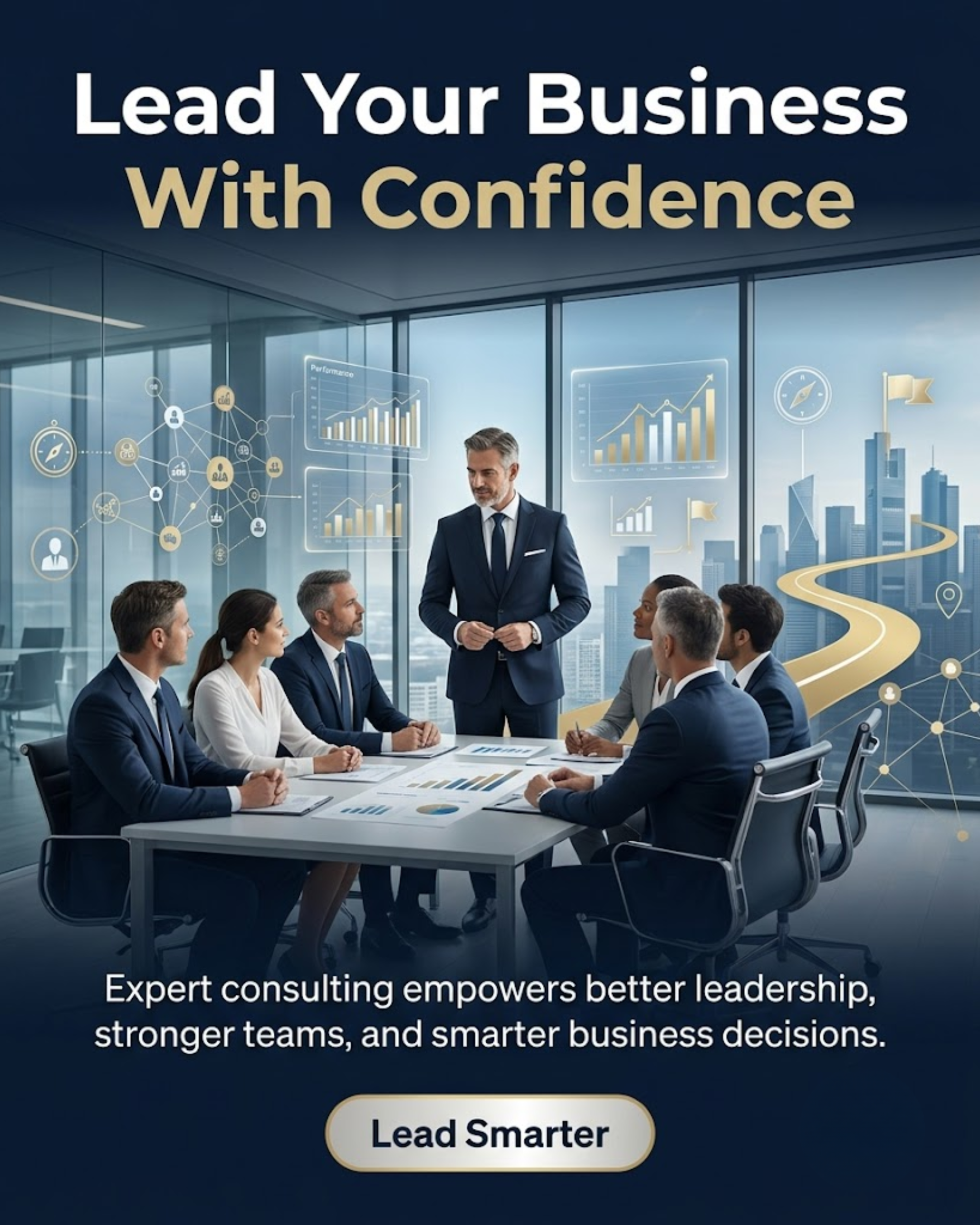 Performance Review Posts content for Business Consulting social media automation
