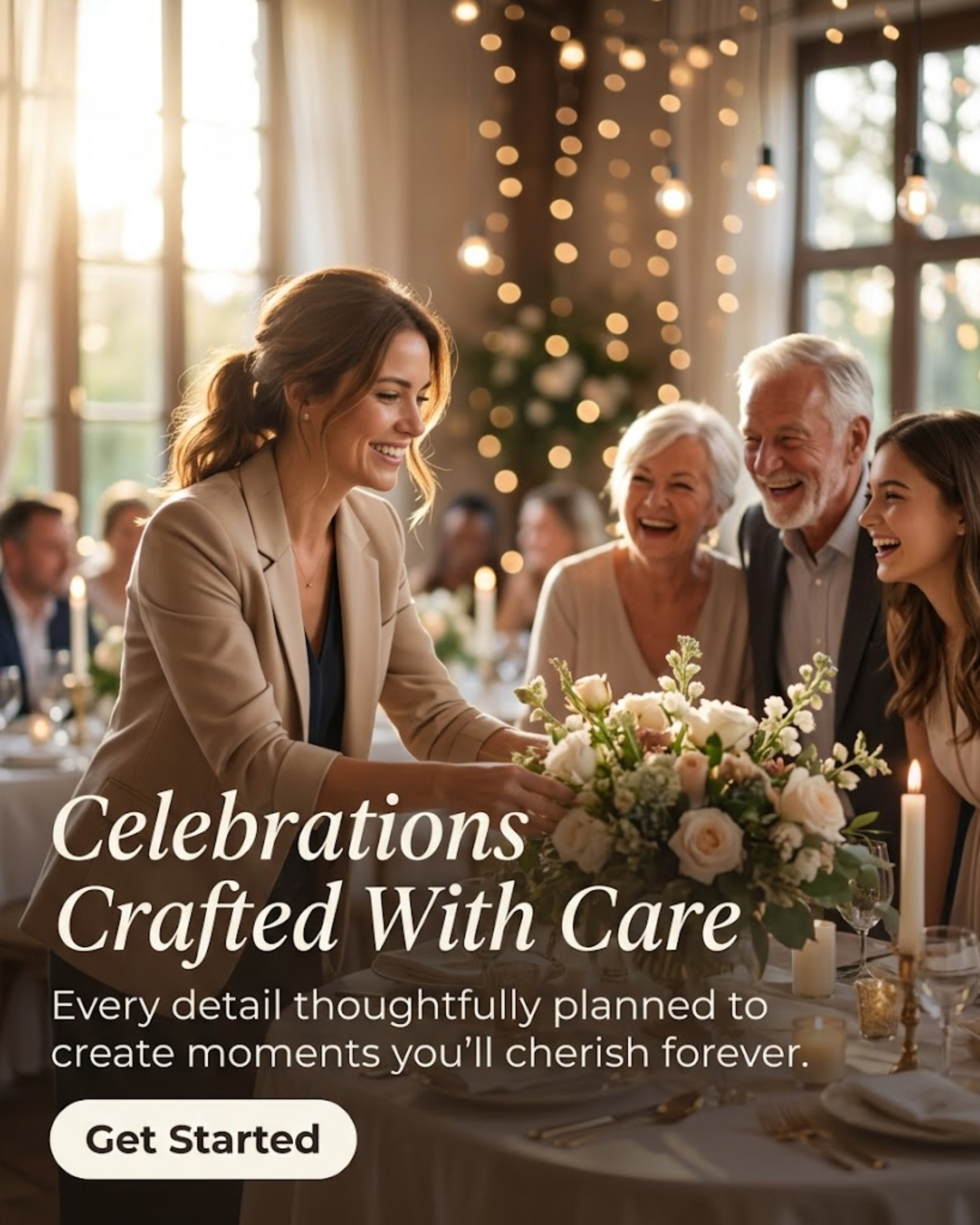 Breathtaking event setup promoted through automated social media content