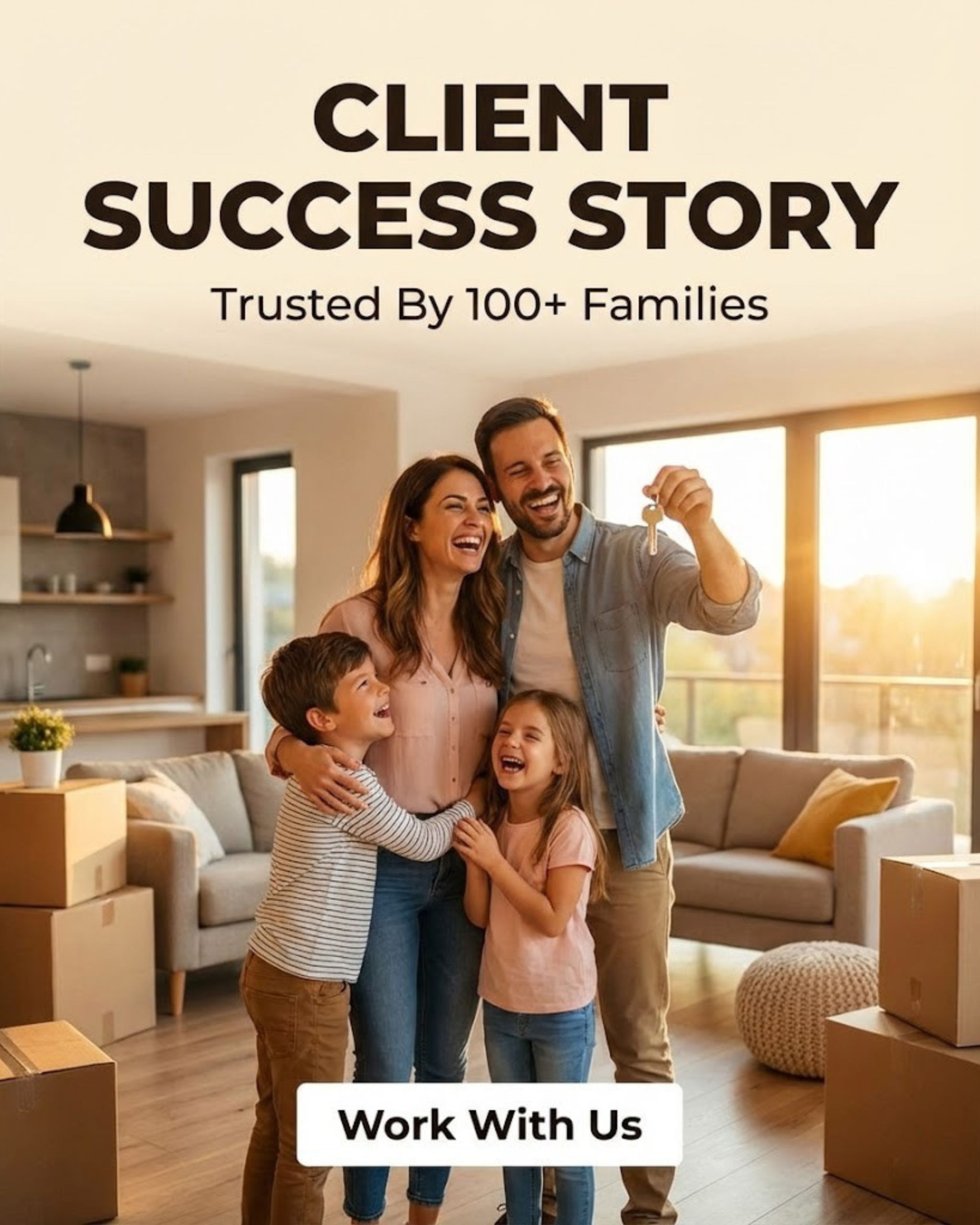 Agent showing a new property, promoted via automated real estate social media content