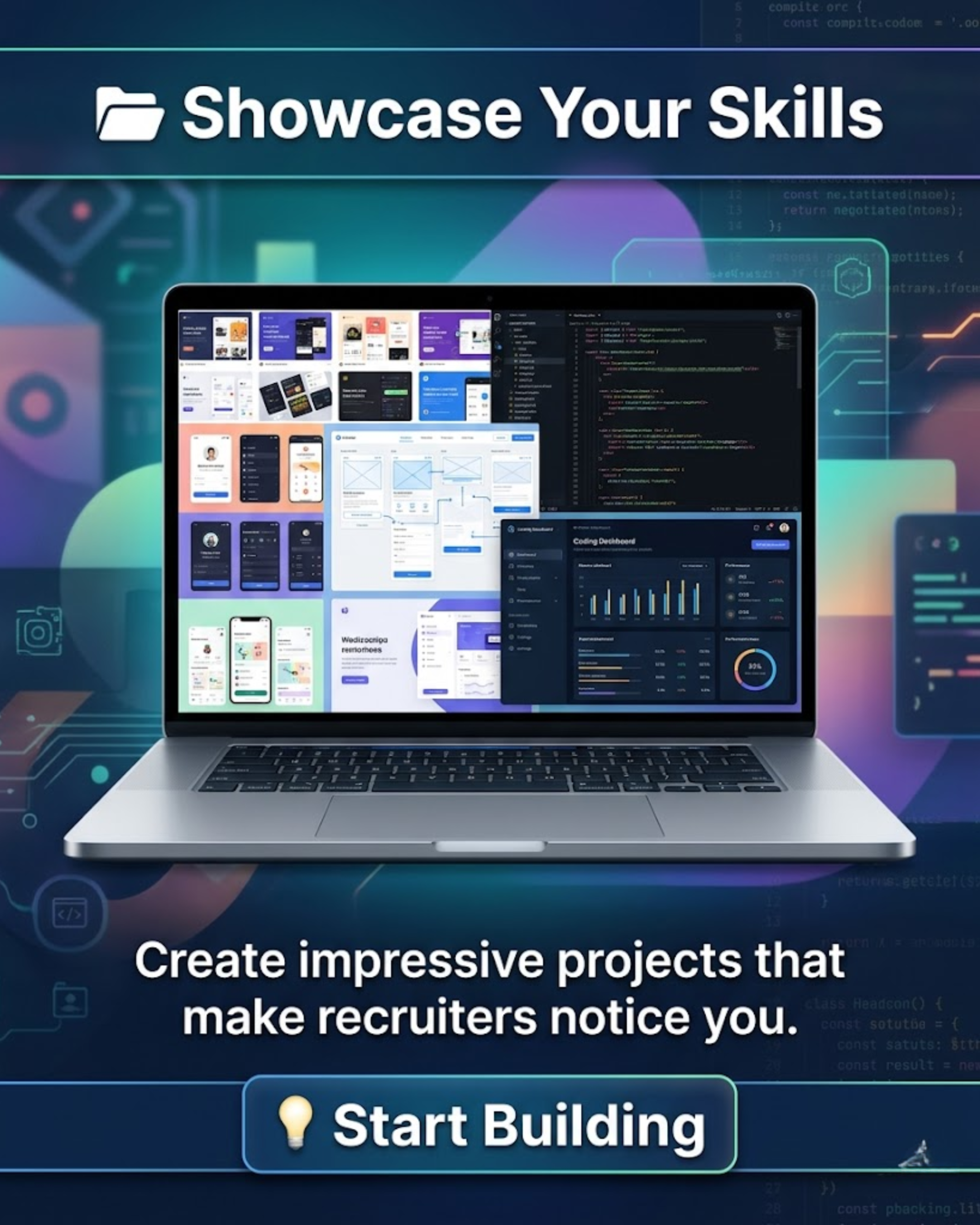 Cozy coding academy interior promoted through automated social media content