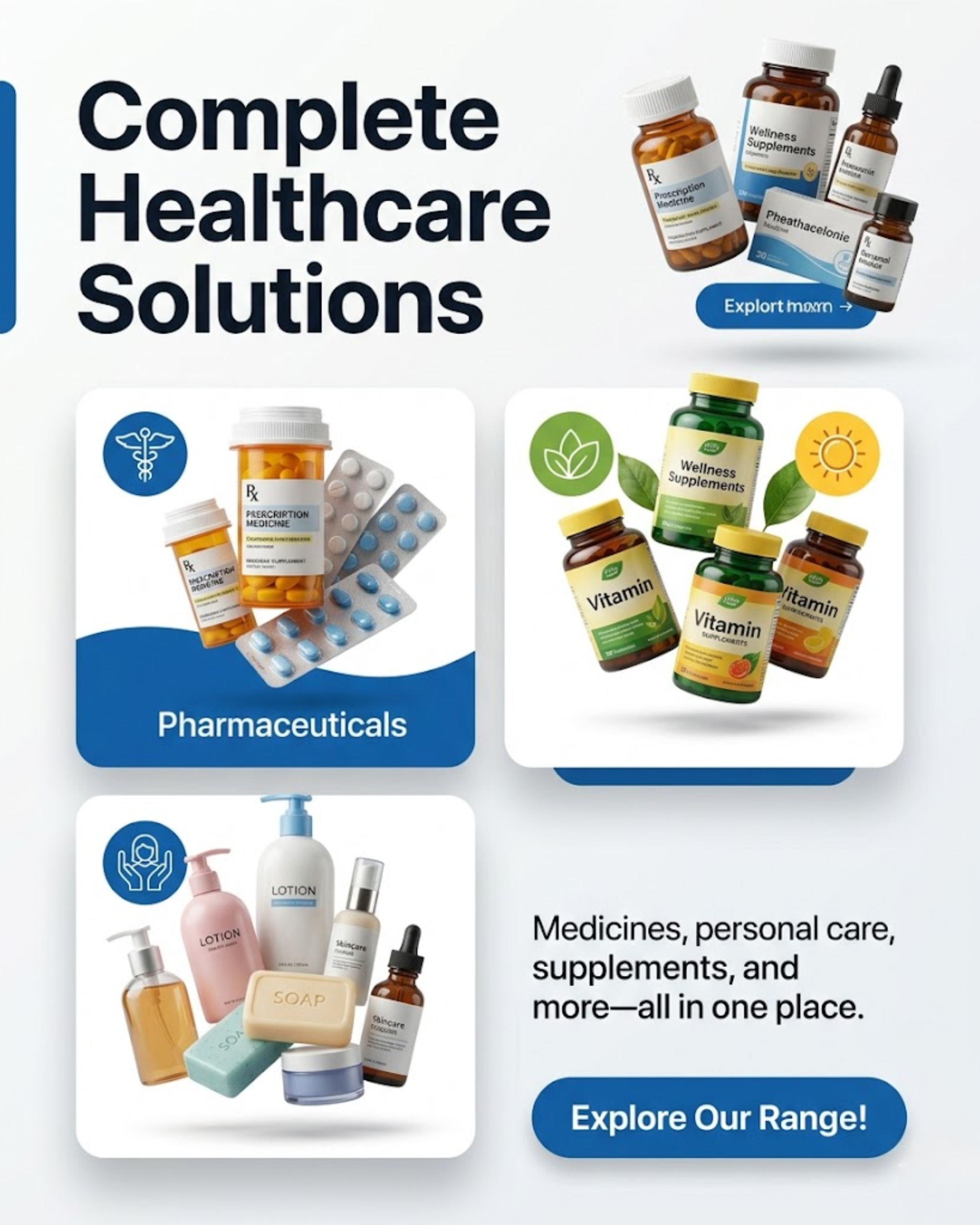 Monthly prescription refills and chronic care for medical store social media automation
