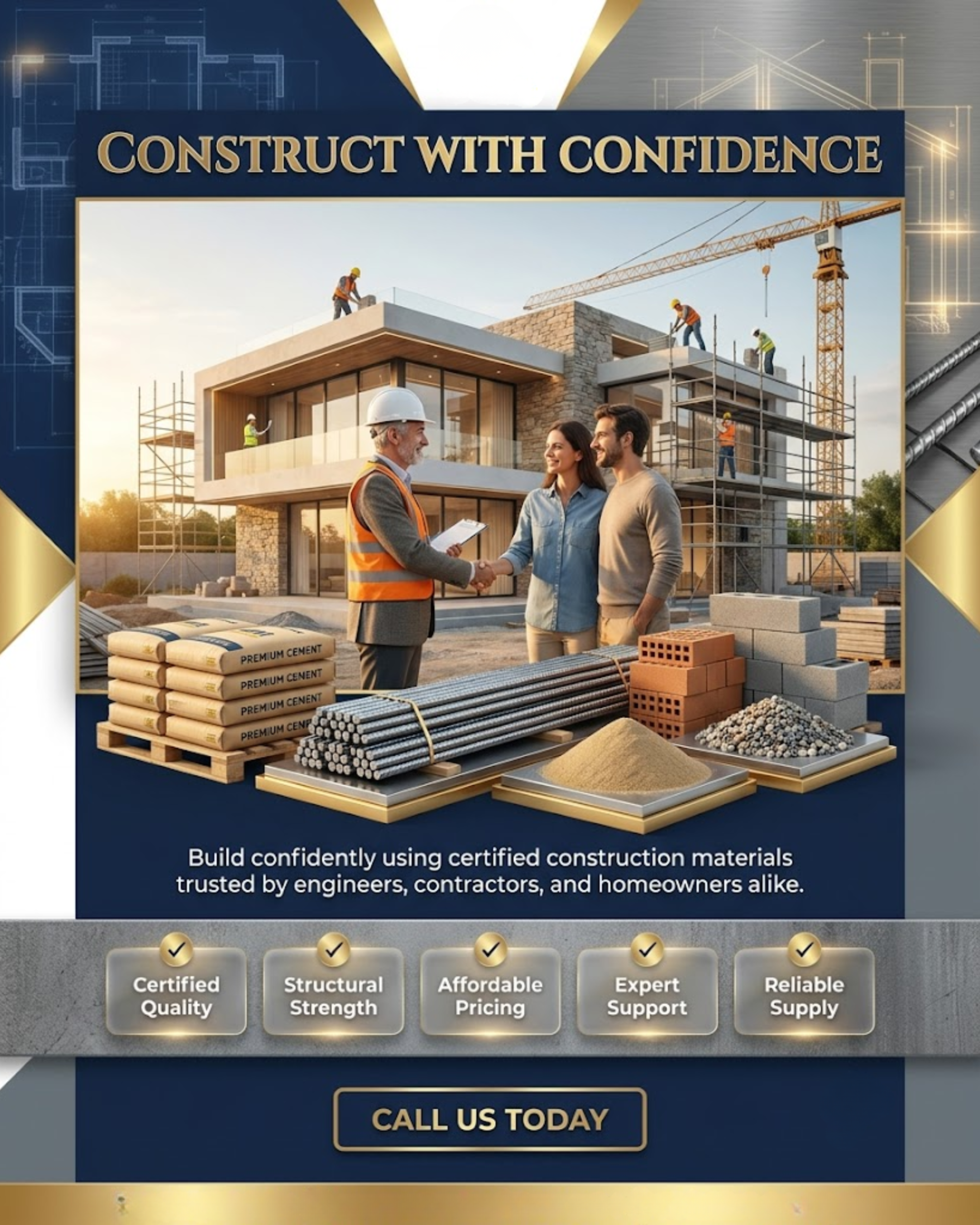Bulk Supply Promotion content for Construction Materials social media automation