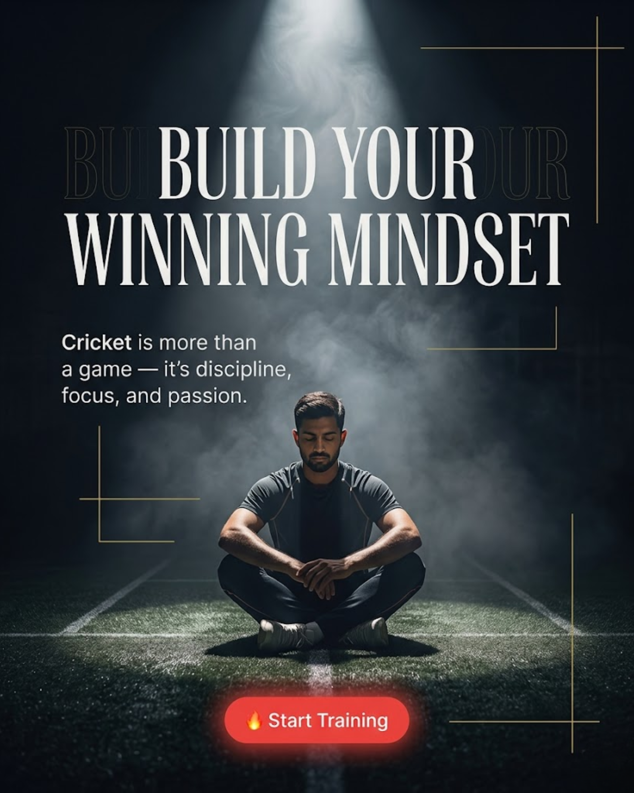 Cricket training coaching session promoted through automated social media content