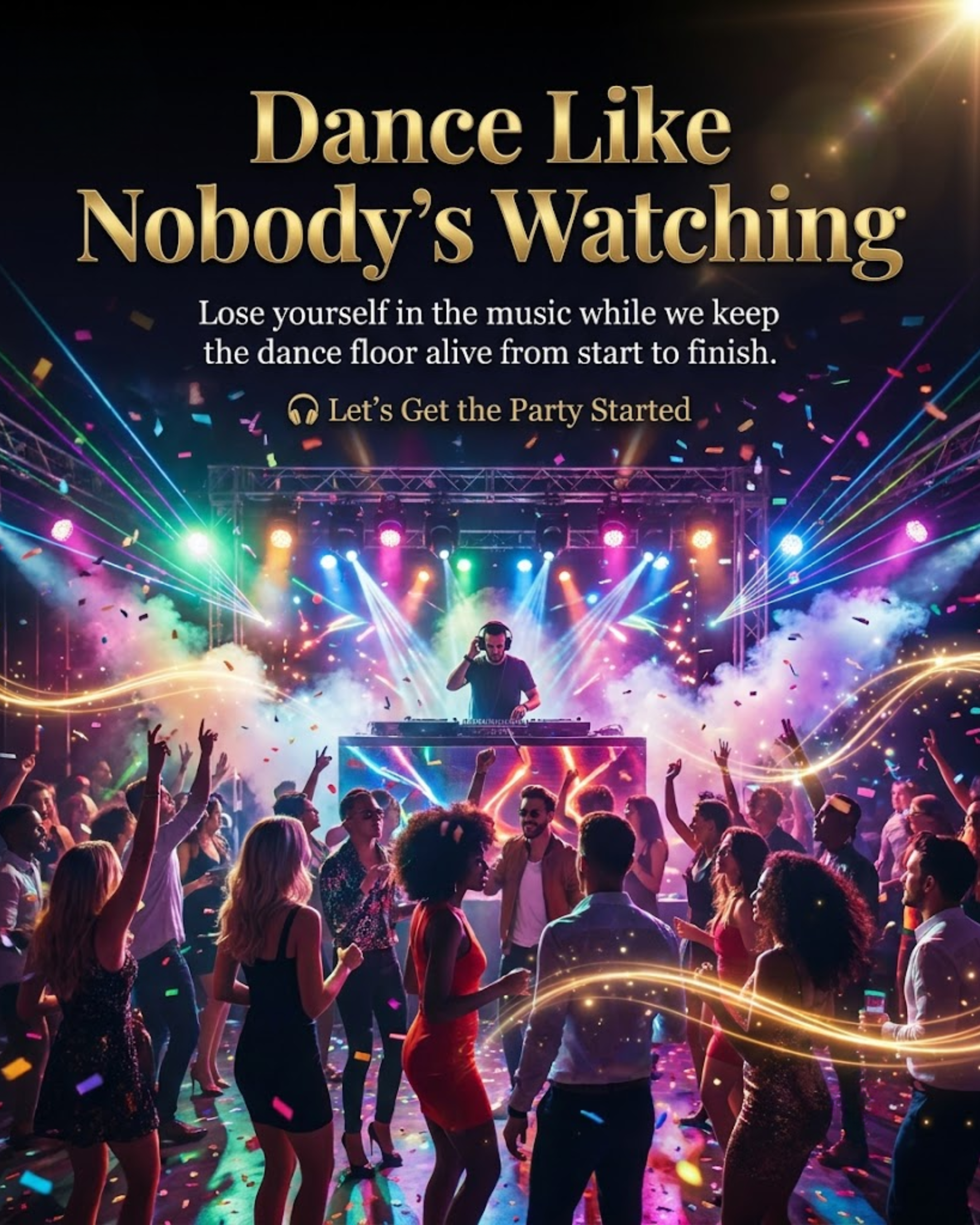 High energy dance floor crowd
