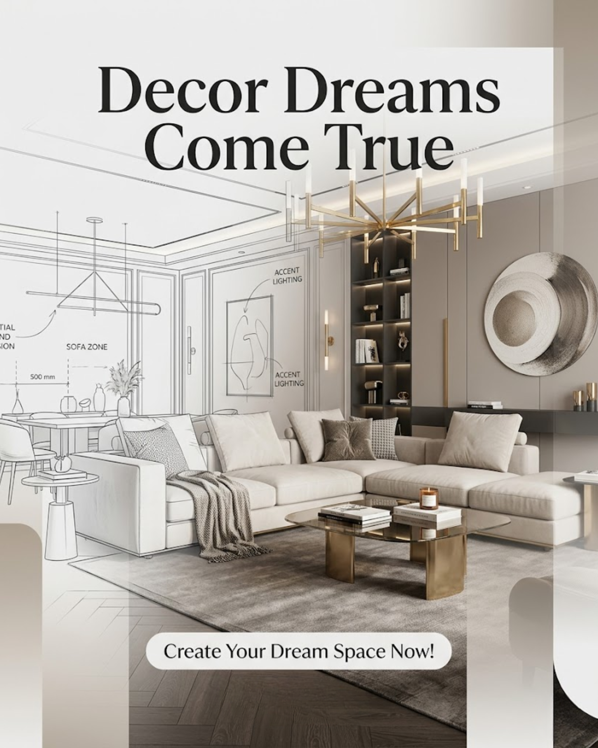 Room styling content for home decor brand social media automation
