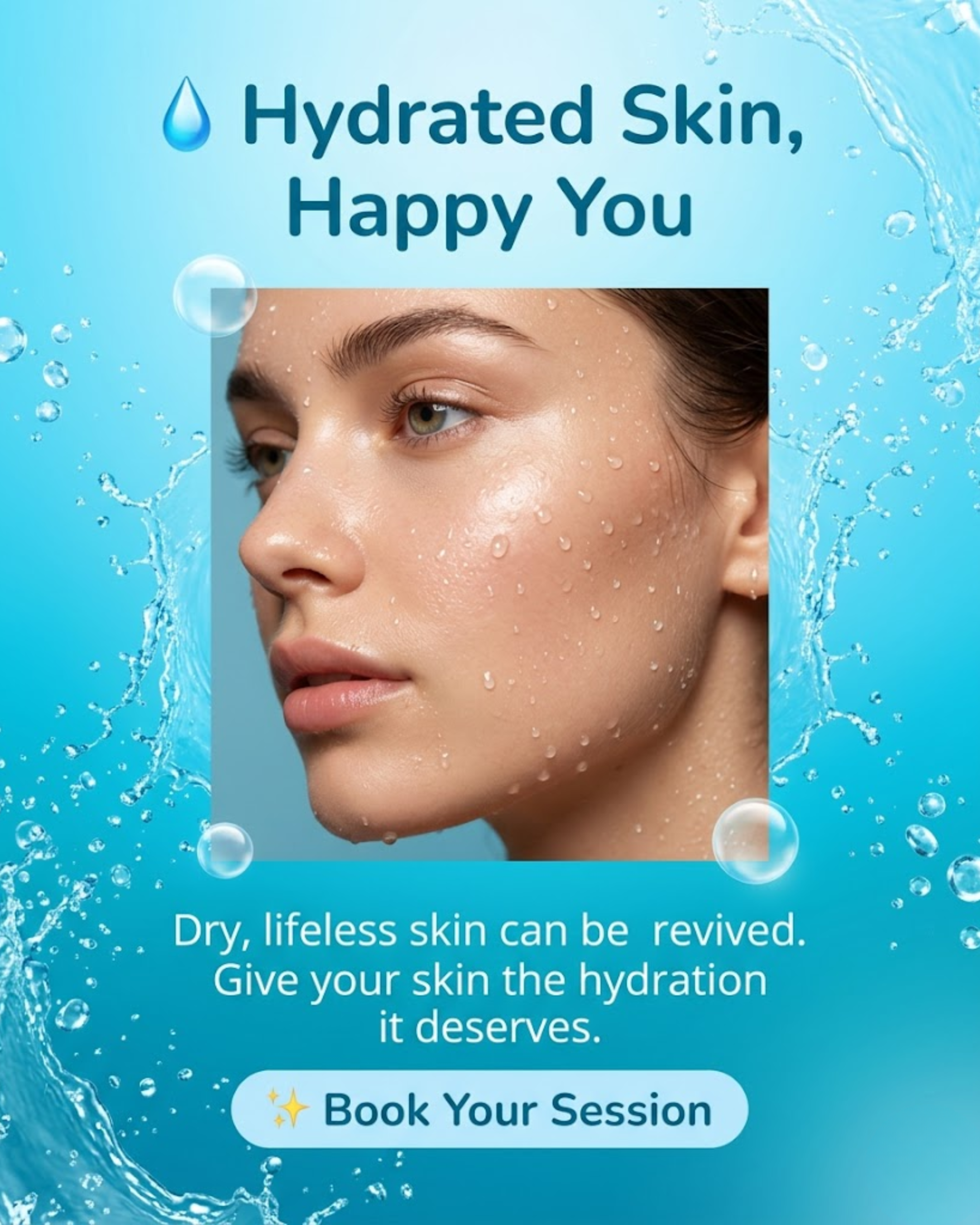 Modern skin clinic facilities and consultations promoted through automated content