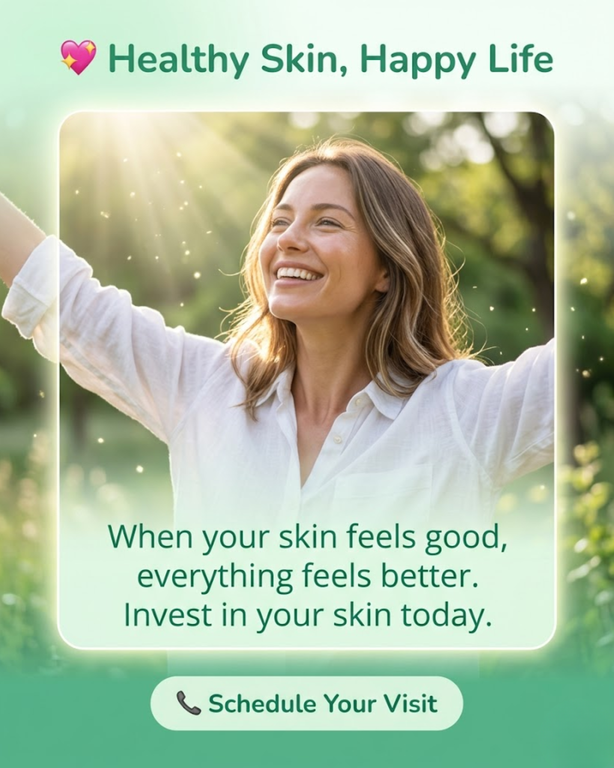 Laser skin tightening cosmetic treatments for dermatologist social media automation
