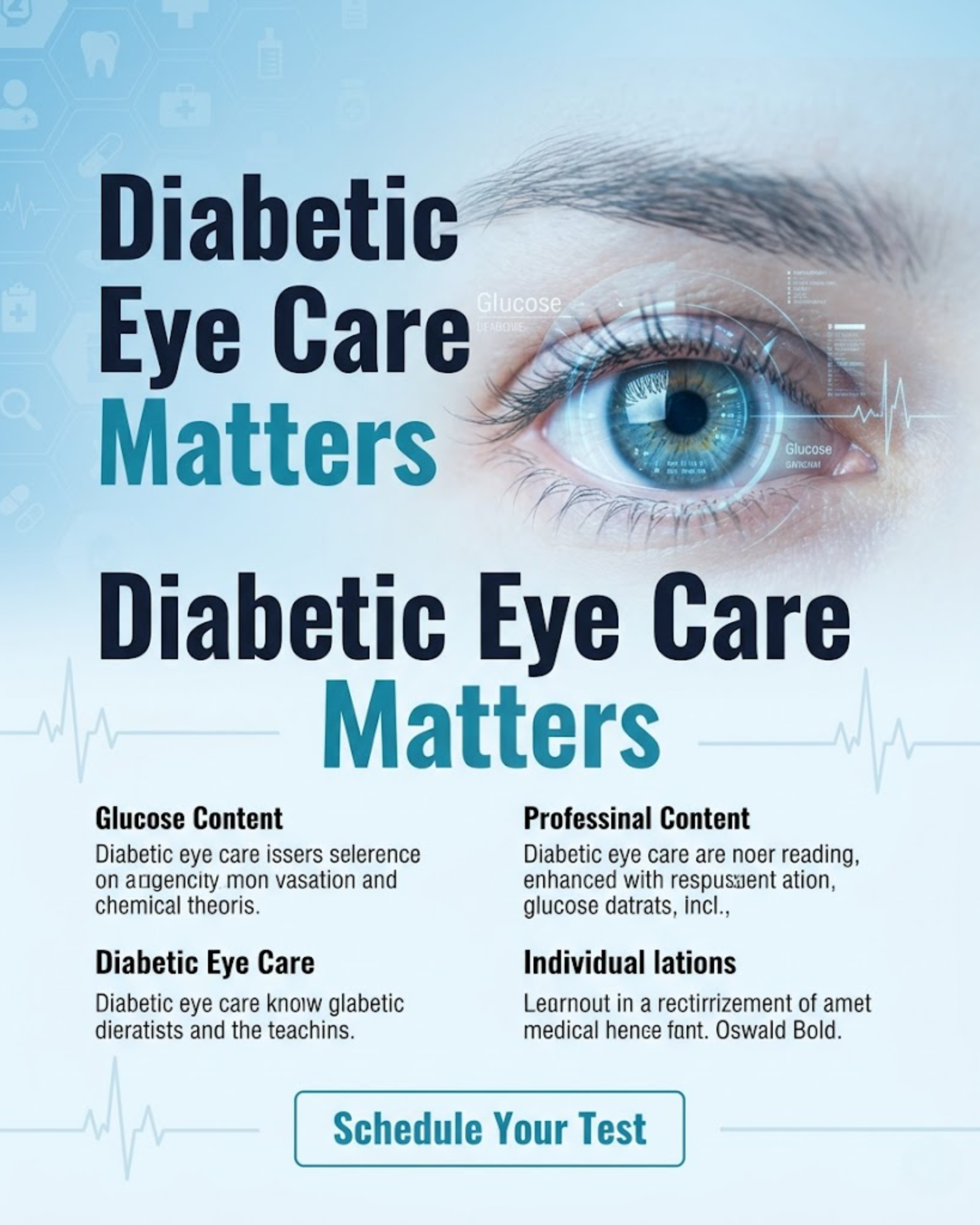 Pediatric ophthalmology child vision checkups for eye clinic social media automation