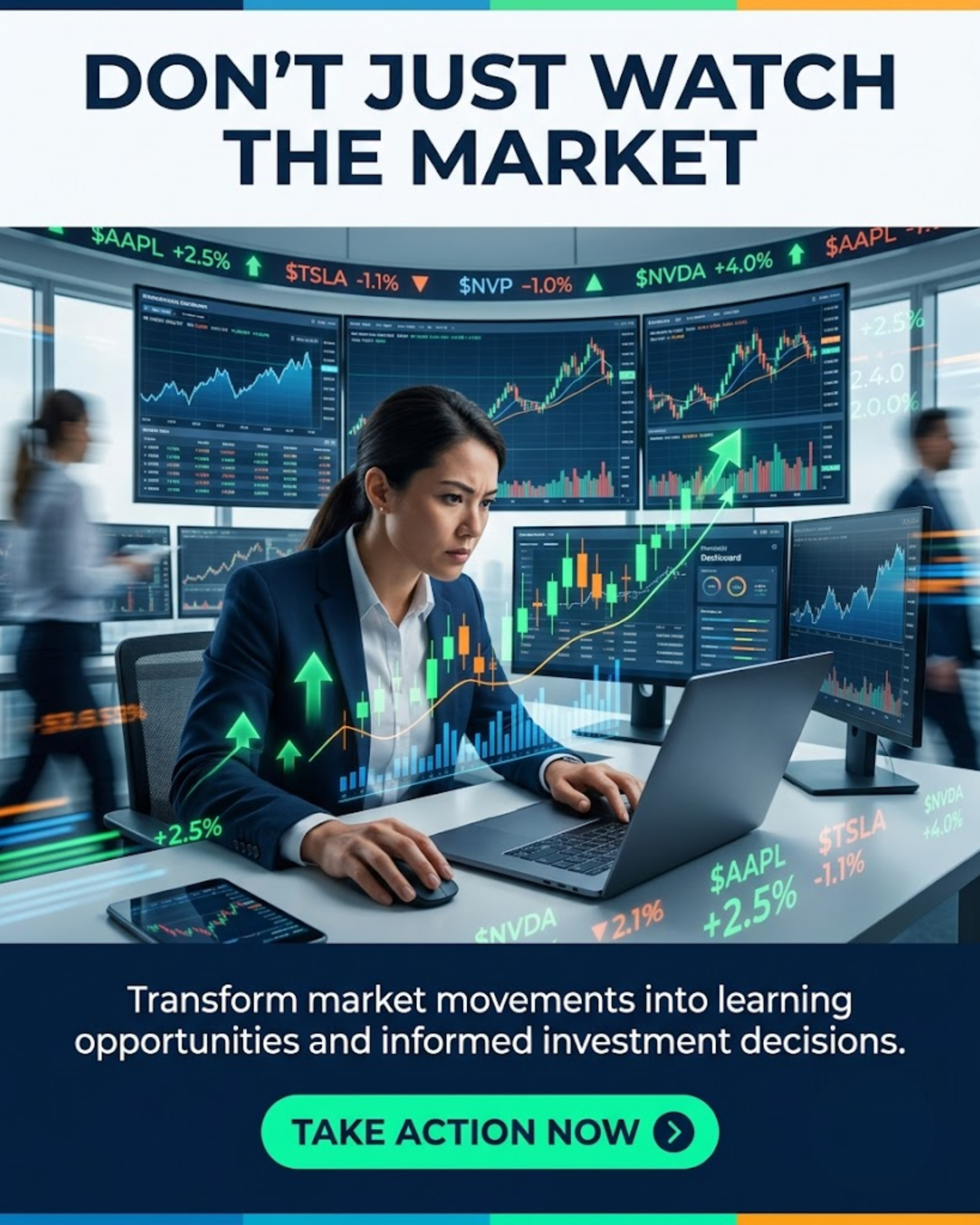 Premium Service Promotion content for Stock & Crypto Trading social media automation