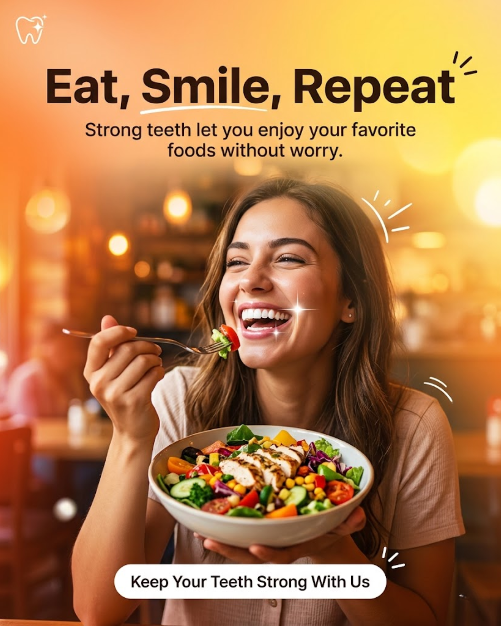 Teeth whitening smile brightness treatments for dentist social media automation