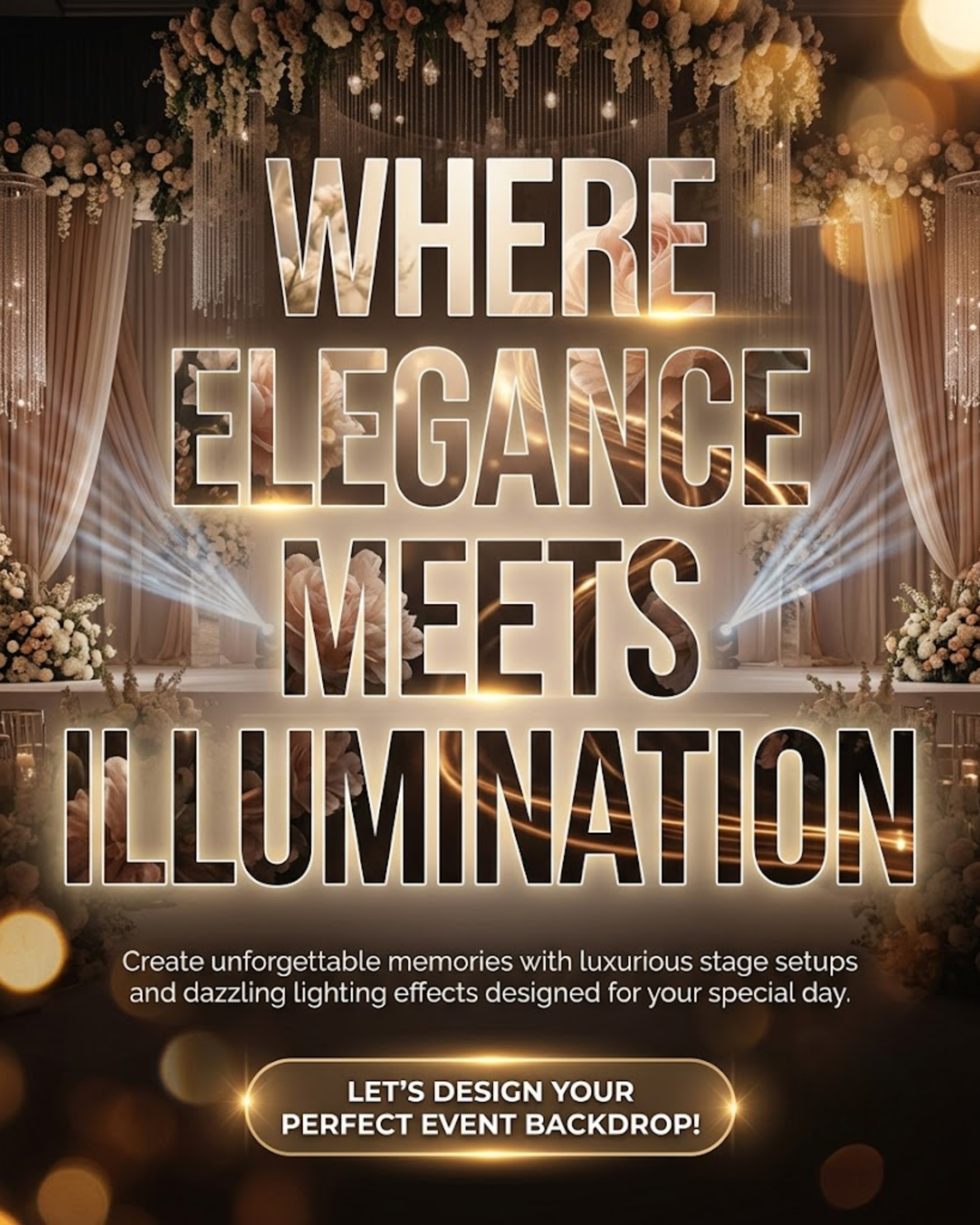 Corporate seminar and meeting backdrop lighting