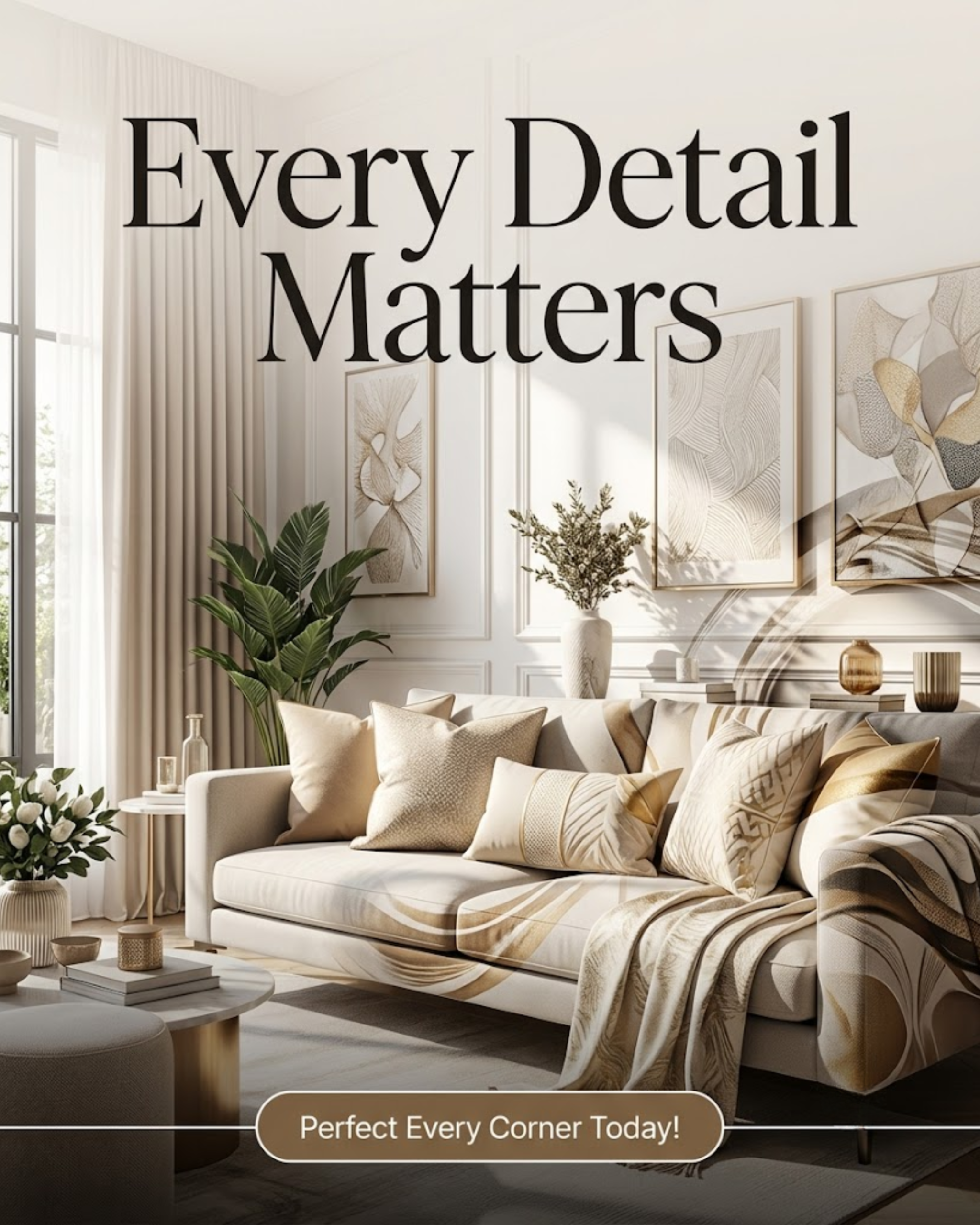 Bespoke styling content for home decor brand social media automation