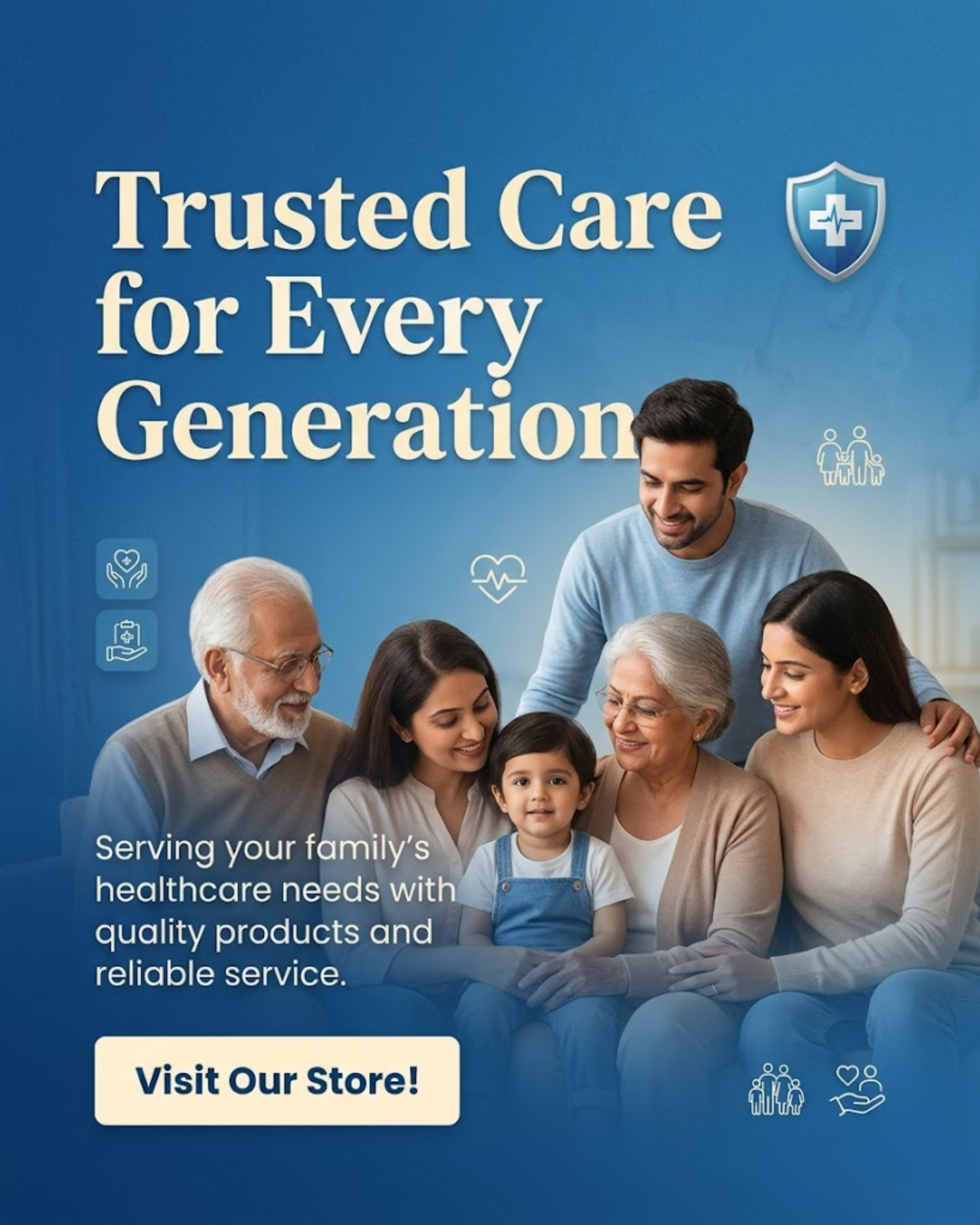 Health monitoring devices BP meters sugar test kits for pharmacy social media automation