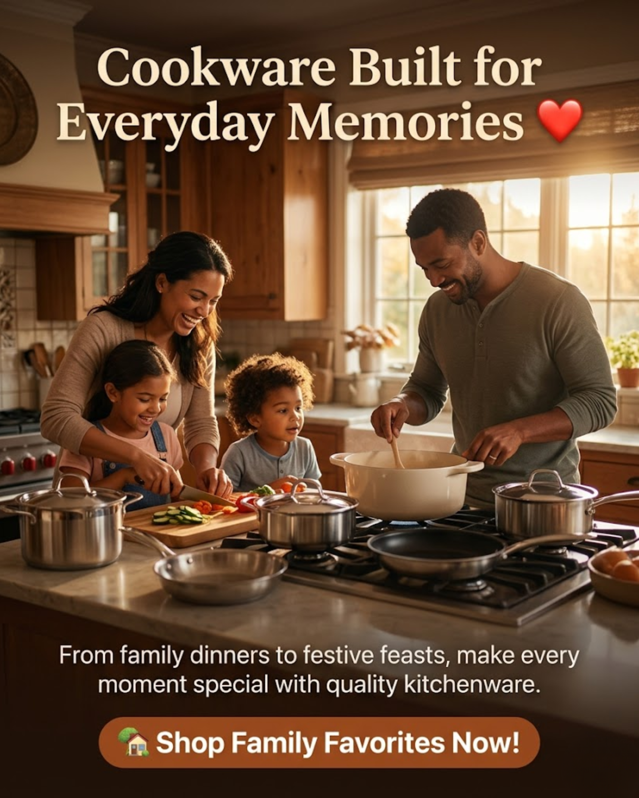 Kitchenware interior content for kitchenware social media automation