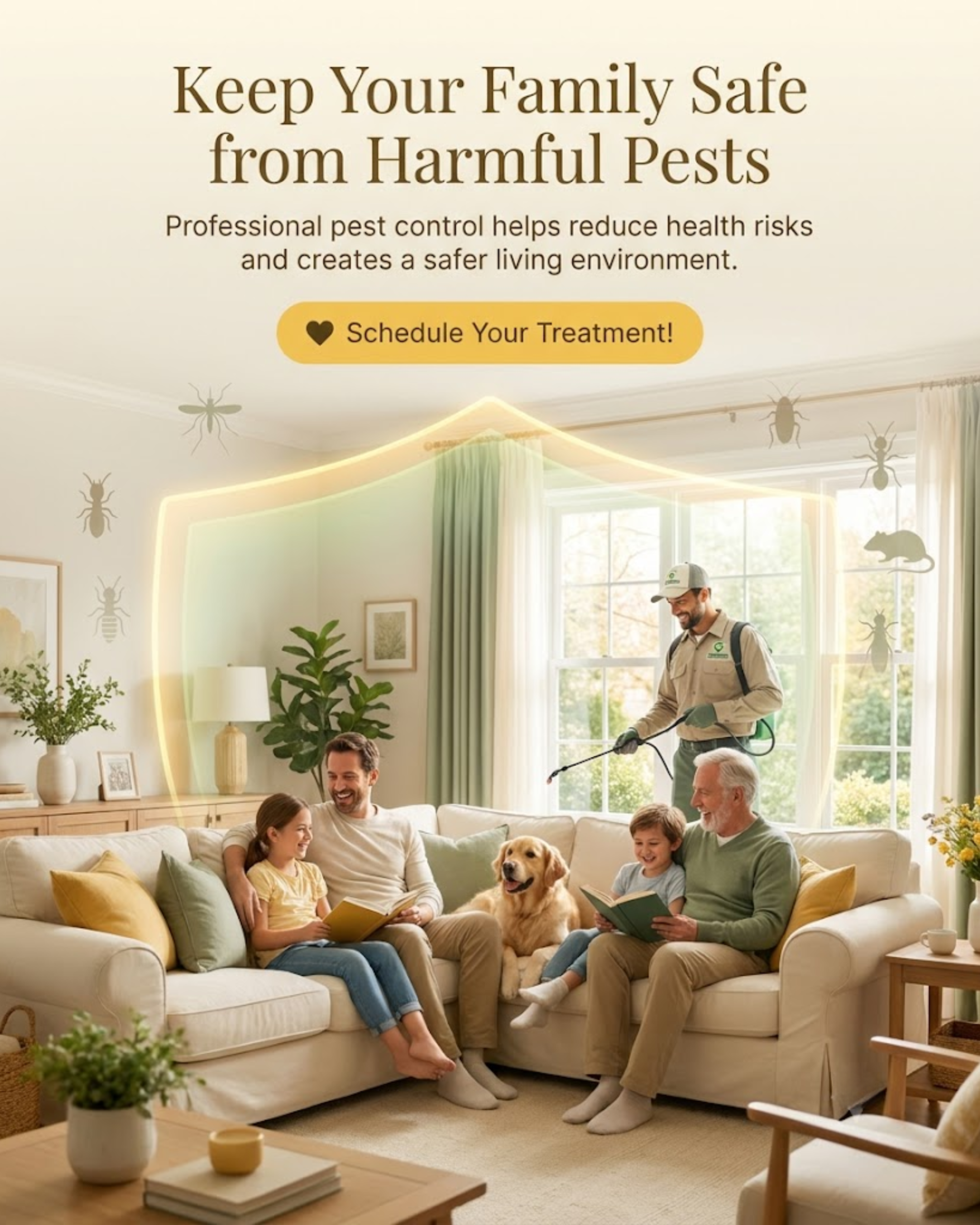 Pristine cleaned home interior promoted through automated social media content