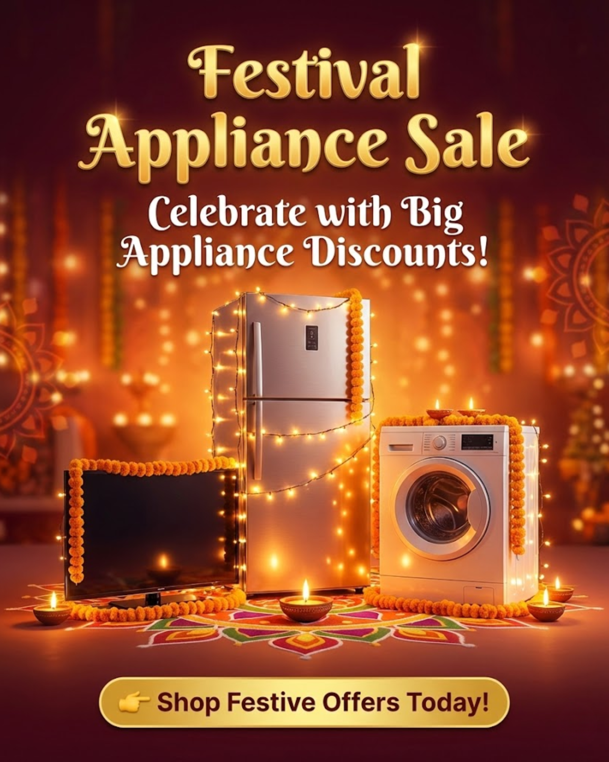 Festival appliance sale content for social media automation