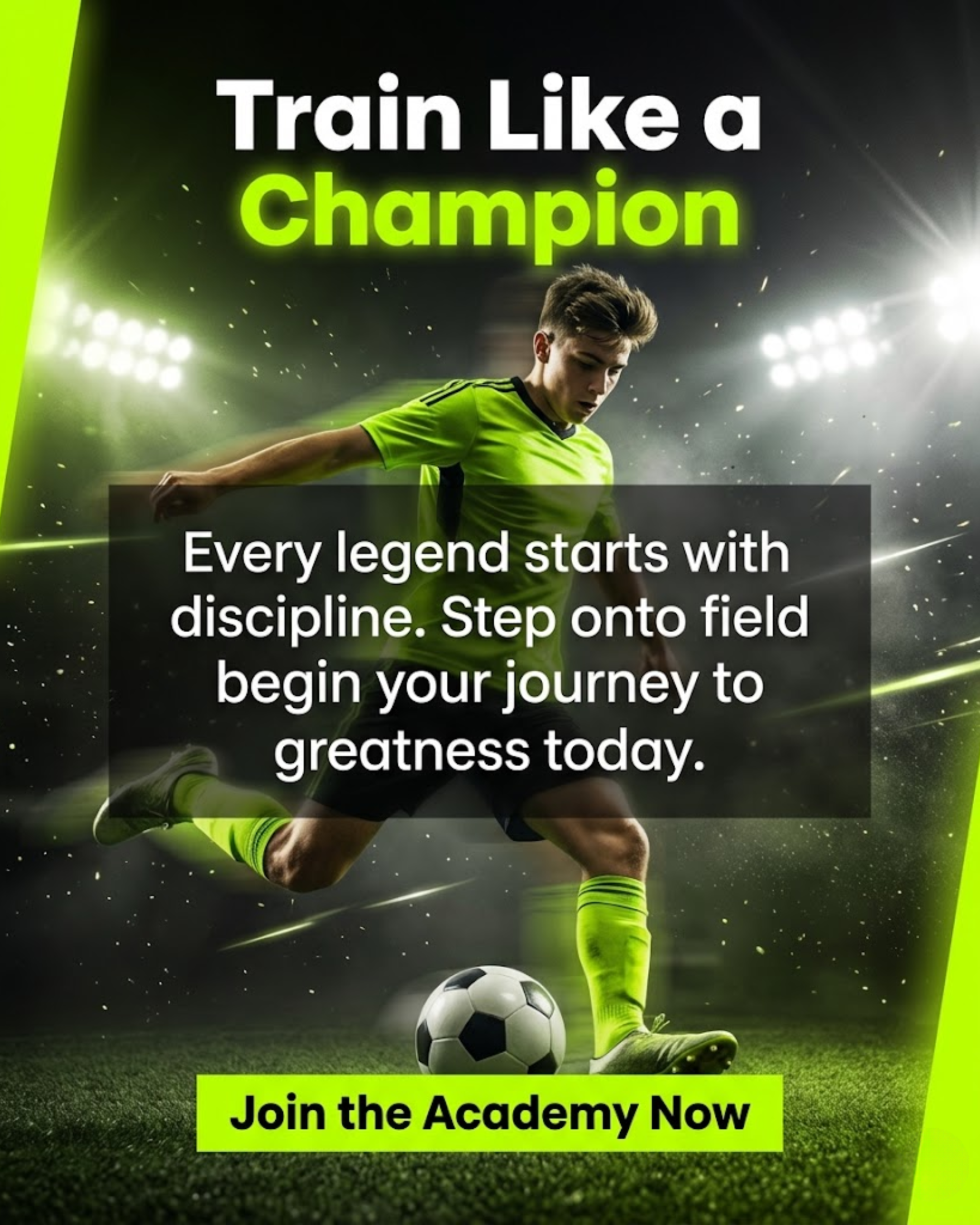 Coach training athletes, promoted via automated sports academy social media content