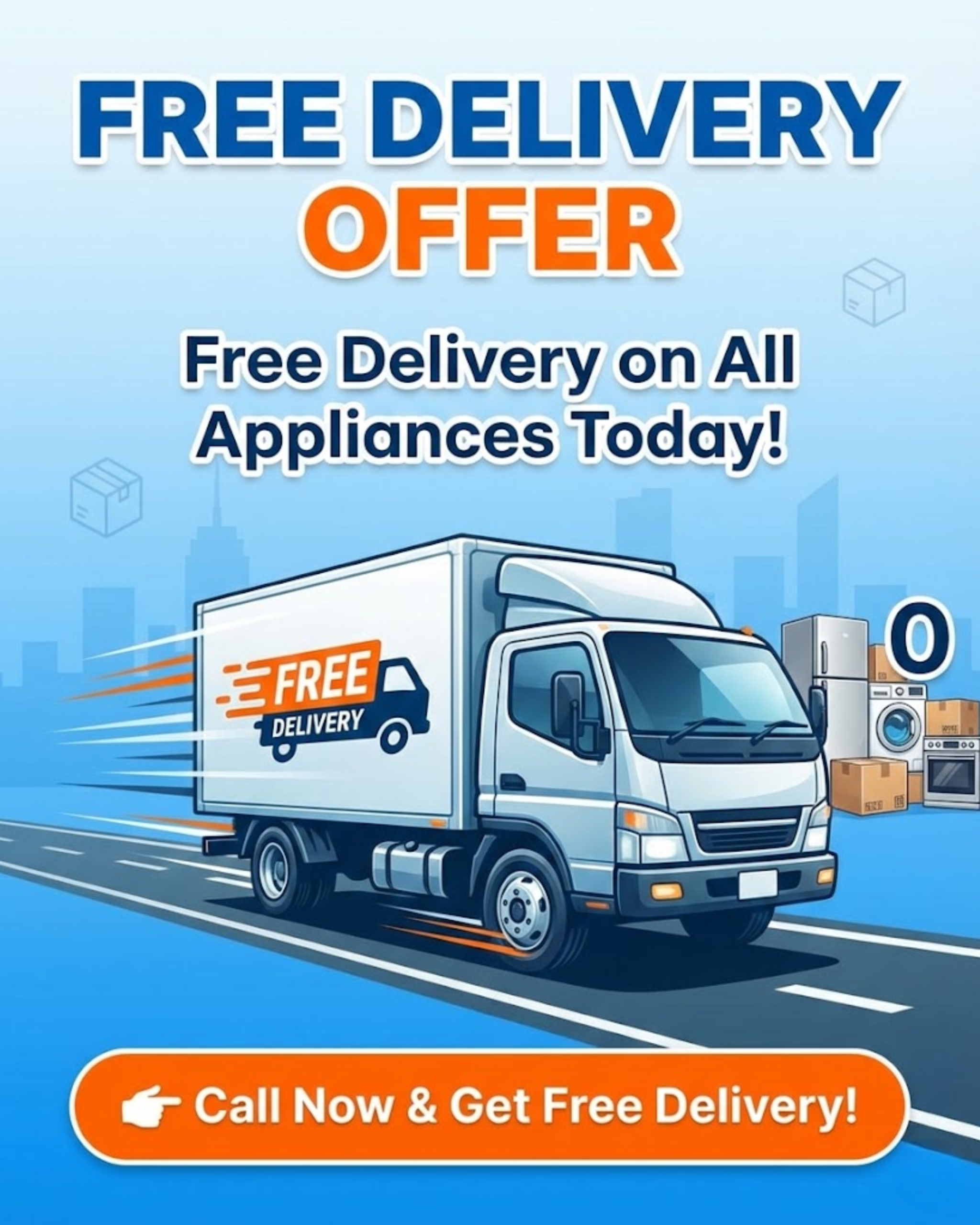 Free delivery home appliances content for social media automation