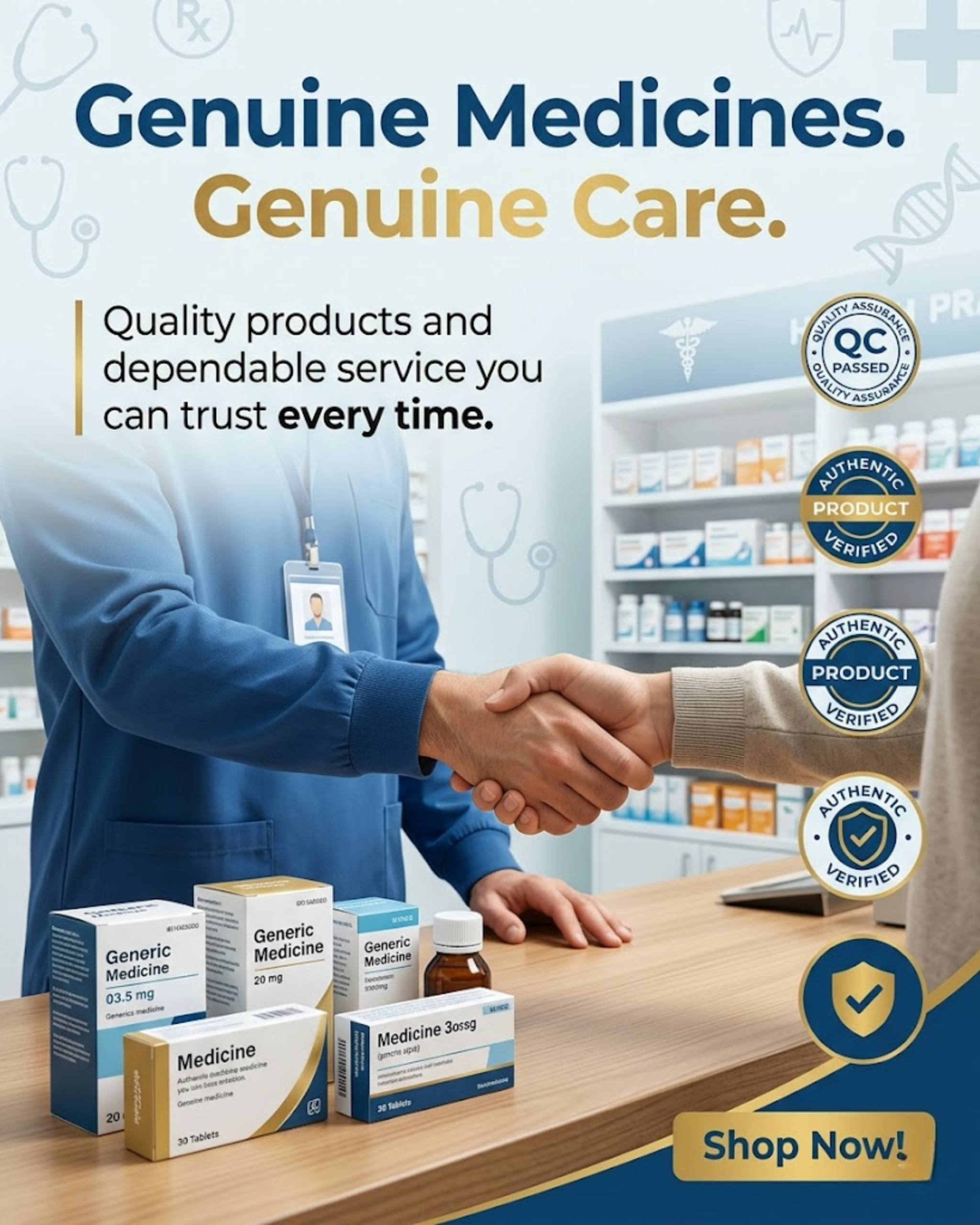 Medical store discounts seasonal health offers for pharmacy social media automation