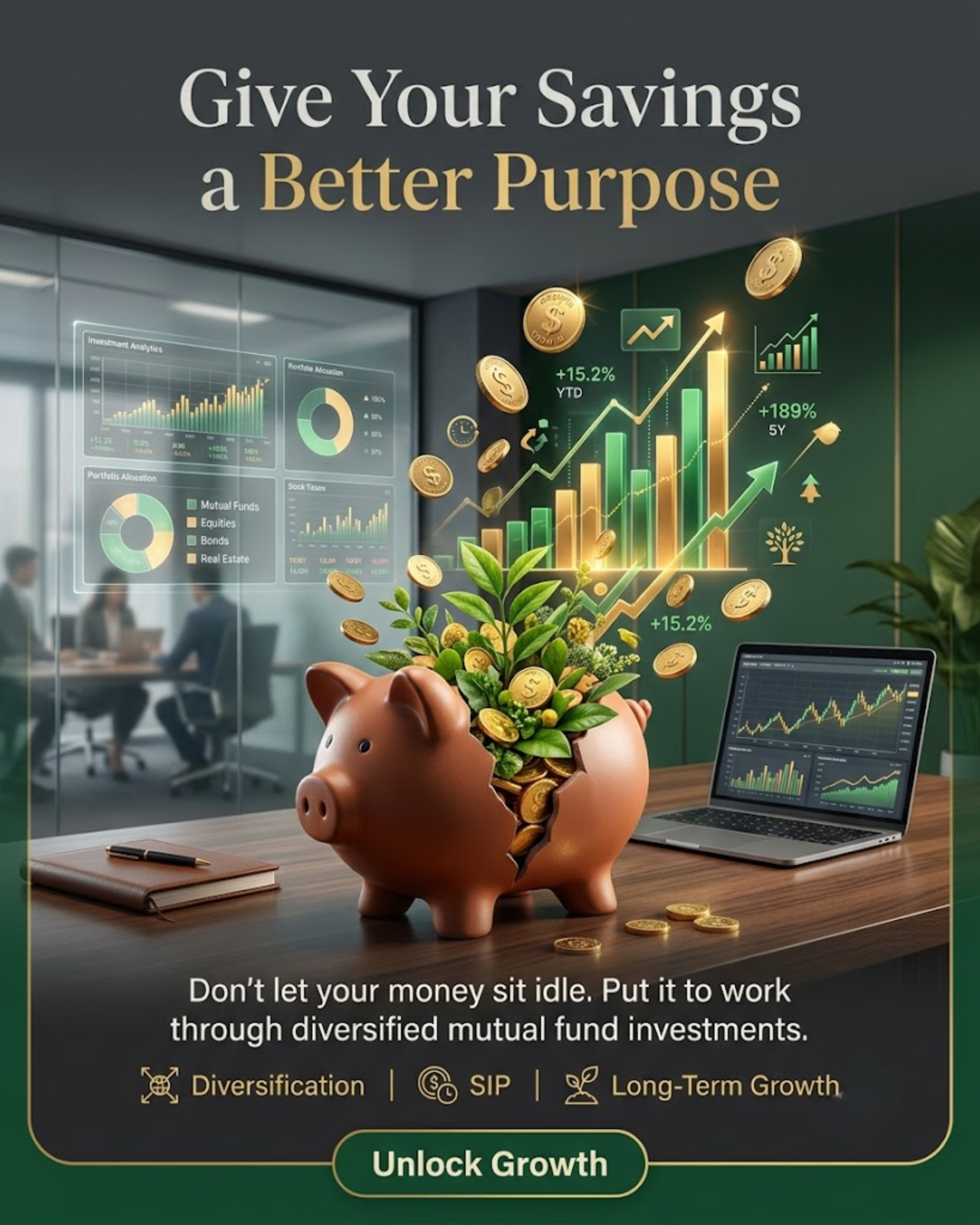 Investment Plan Promotion content for Mutual Fund Advisory social media automation