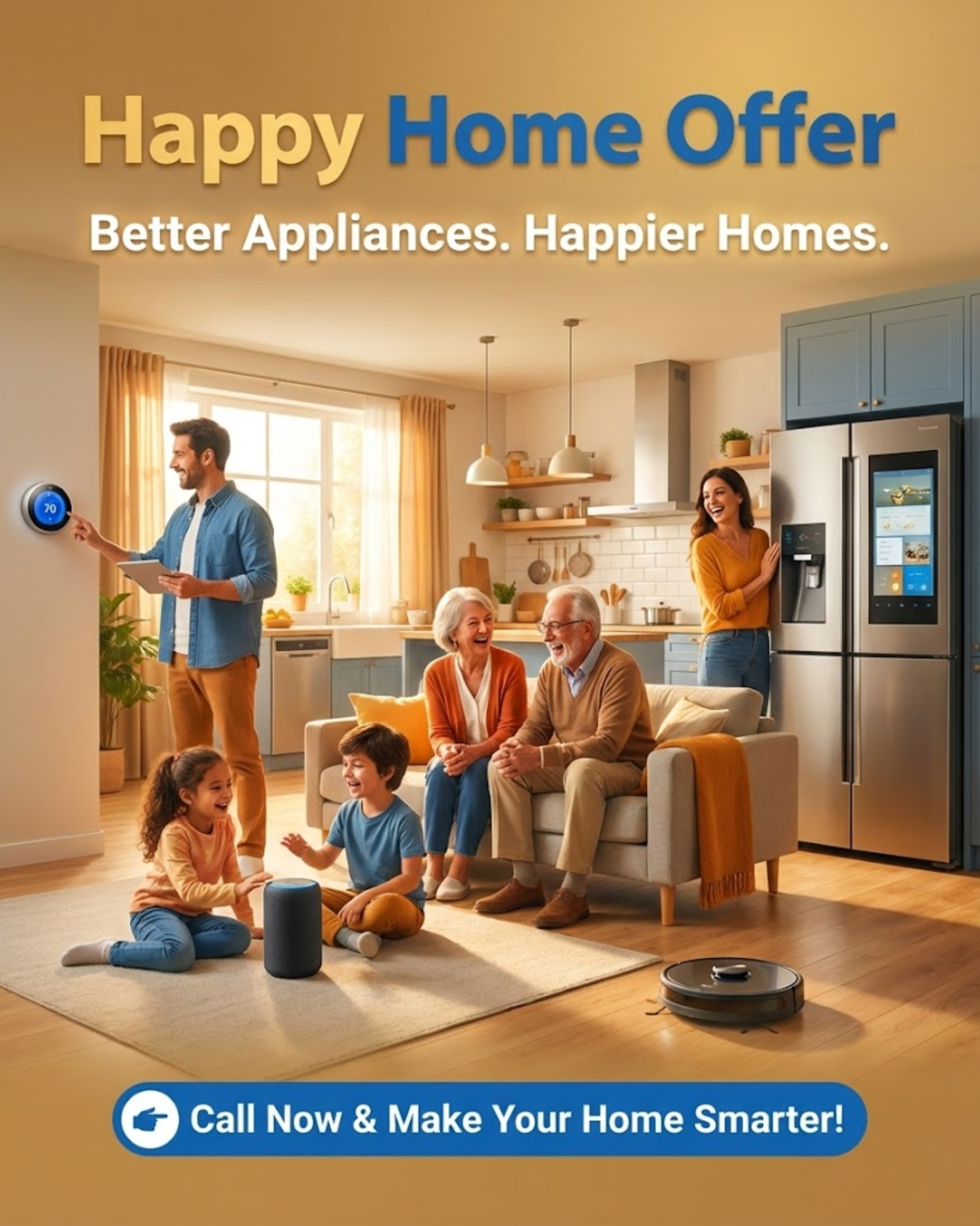 Smart kitchen appliances content for social media automation