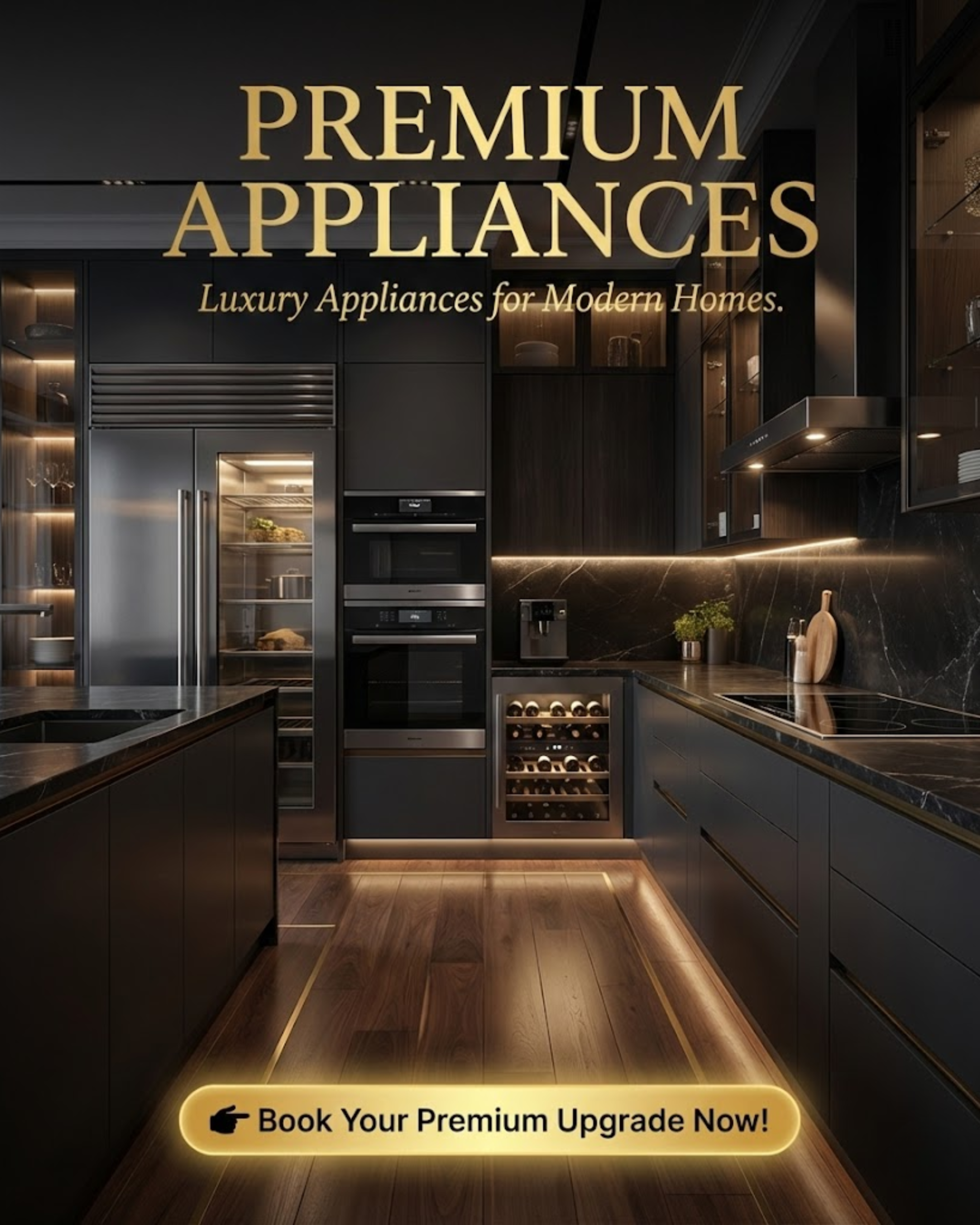High end kitchen appliances content for social media automation