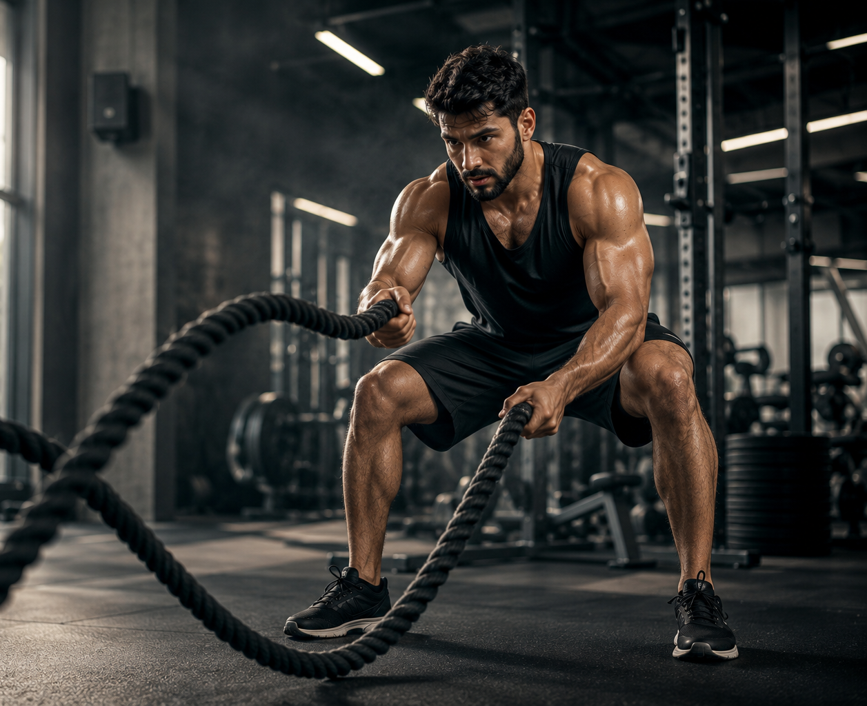 Cozy gym interior promoted through automated social media content