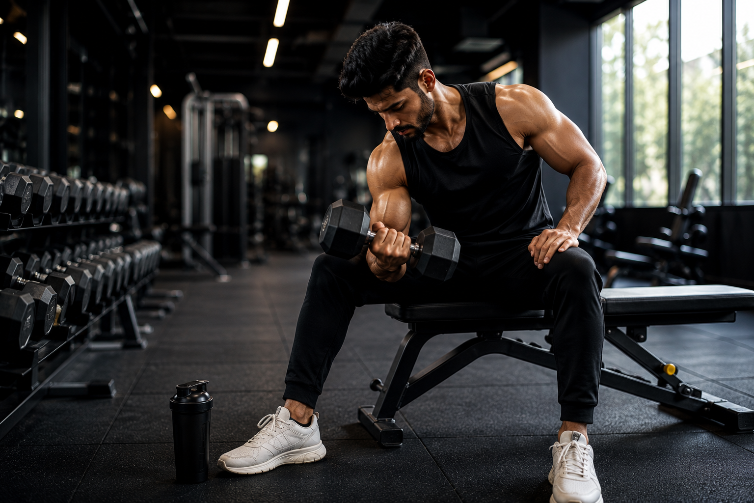 Personal trainer guiding a workout, promoted via automated gym social media content