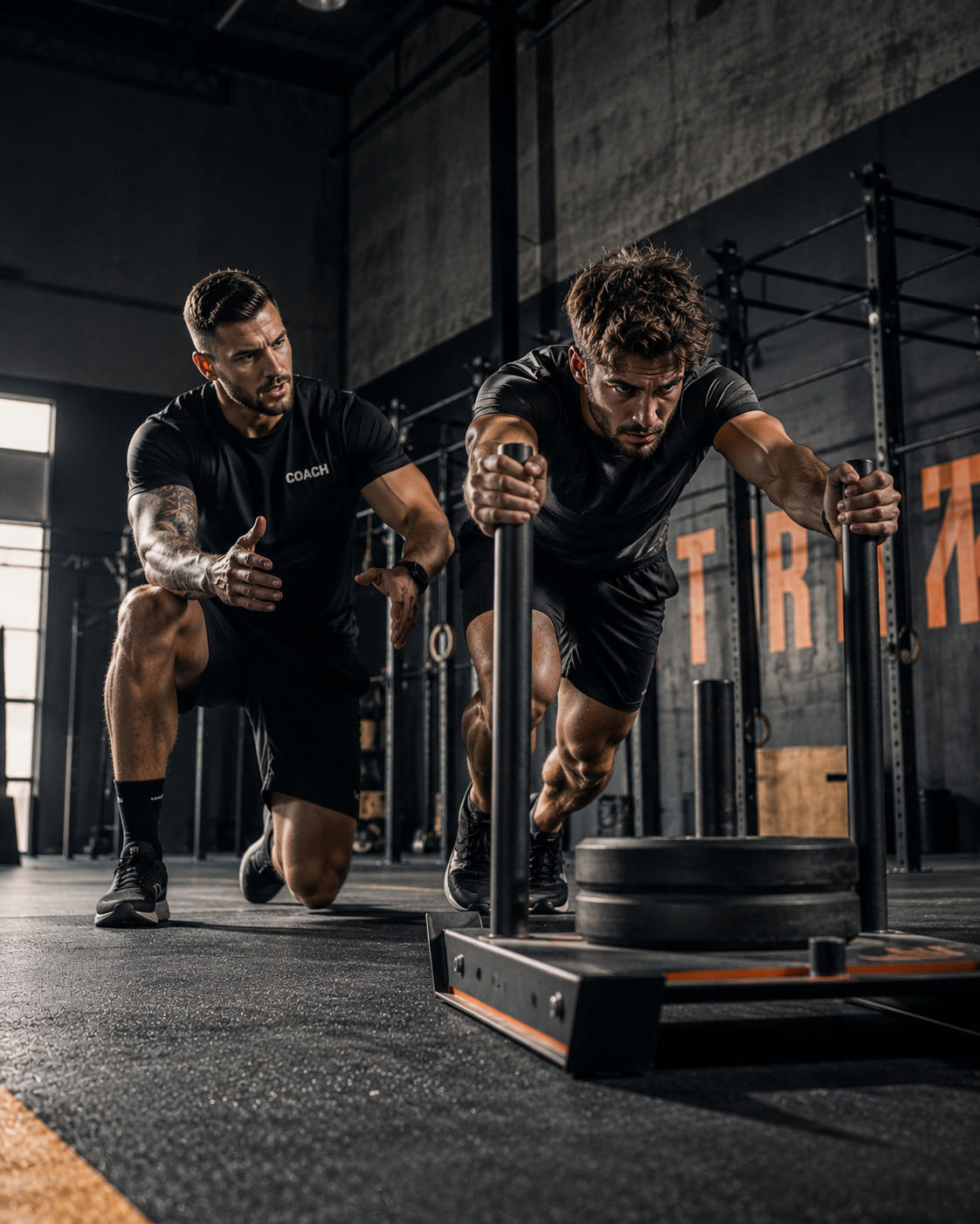 Cozy crossfit gym interior promoted through automated social media content