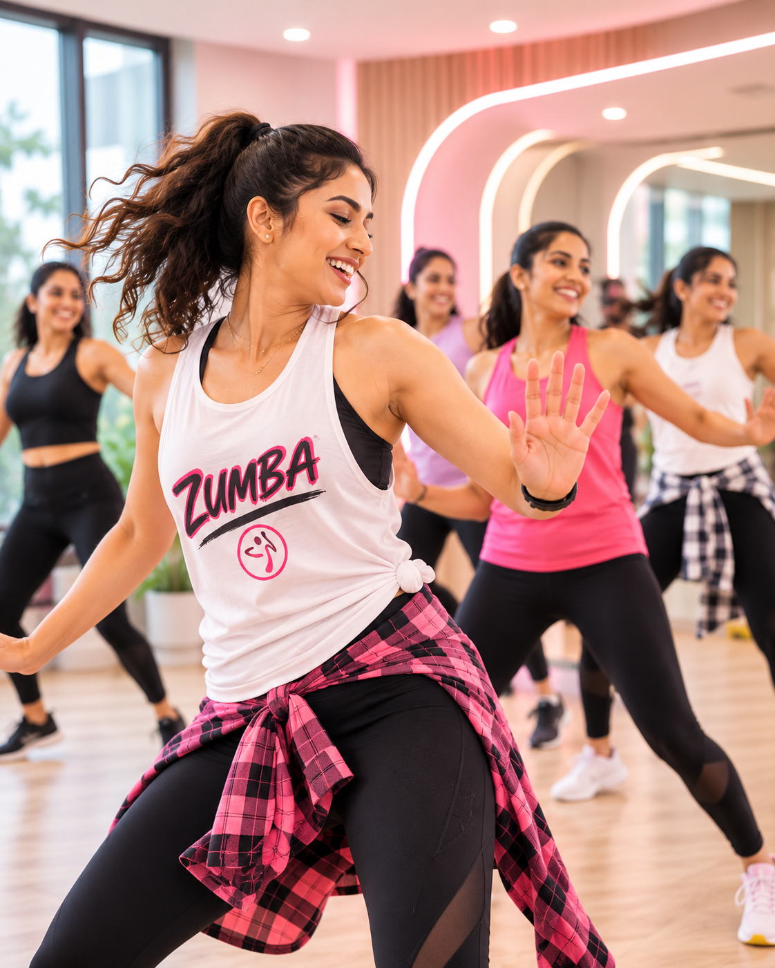 Cozy zumba aerobic studio ambience content for zumba aerobic studio social media automation