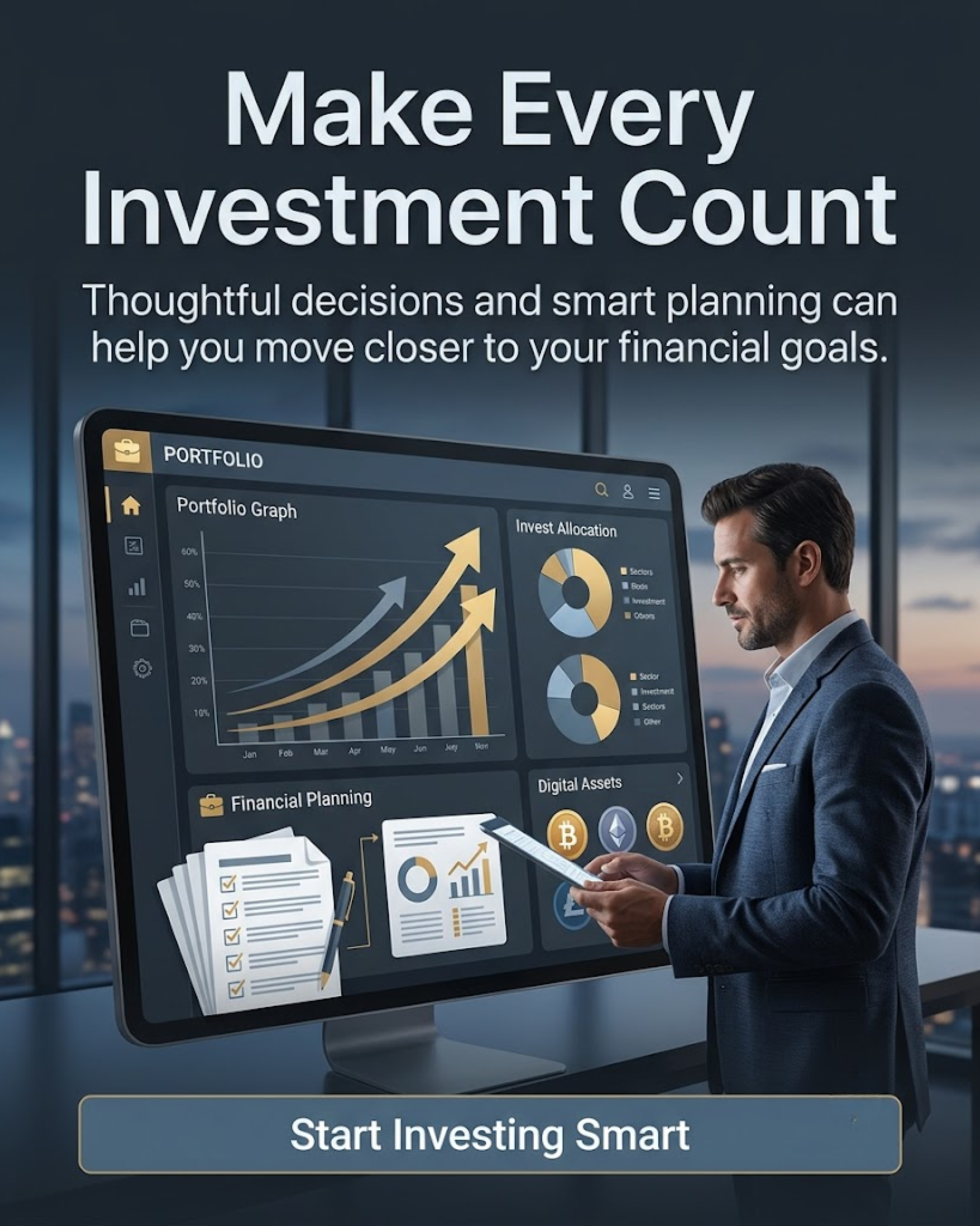 Trading Platform Showcase content for Stock & Crypto Trading social media automation