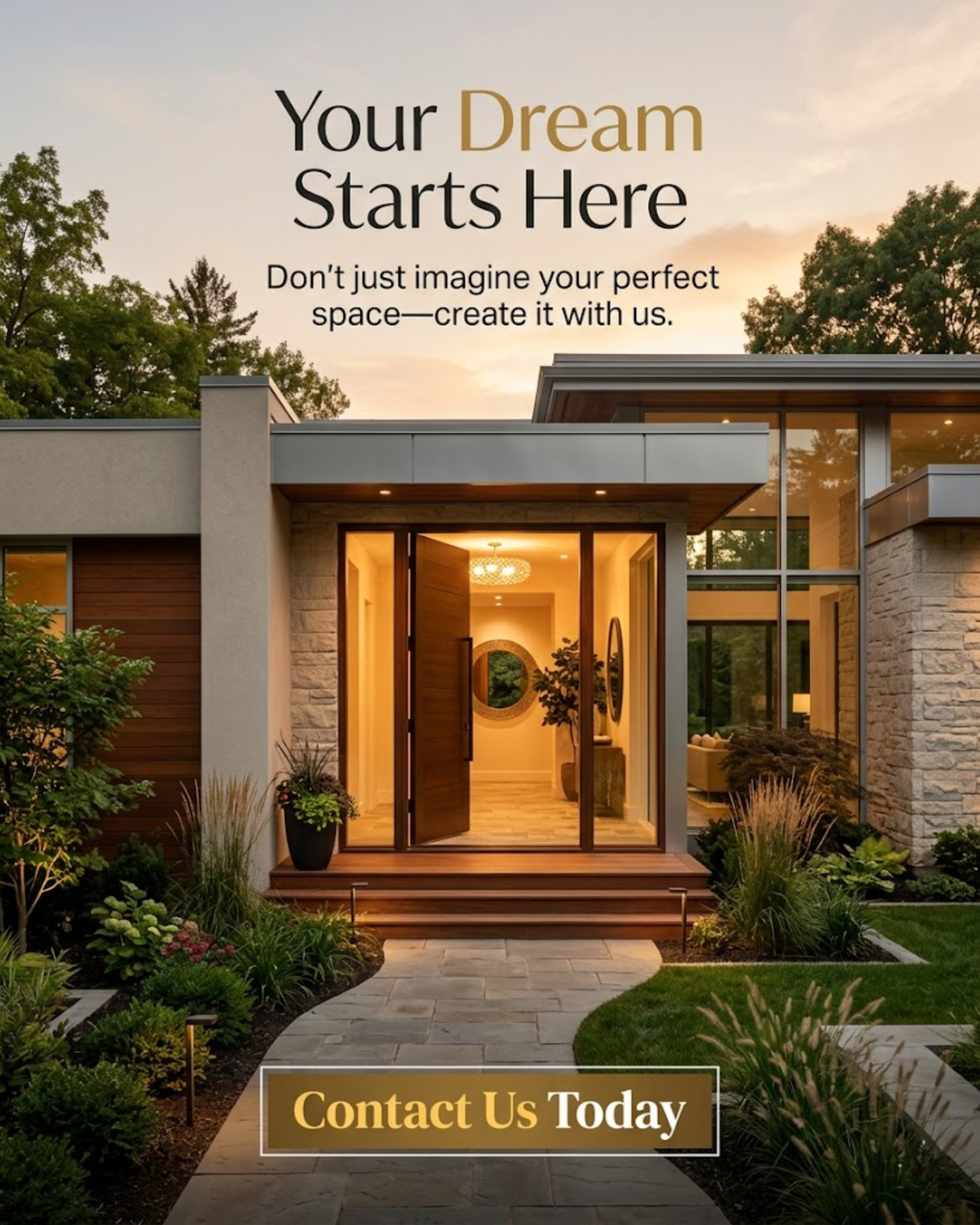 Building exterior content for architecture social media automation