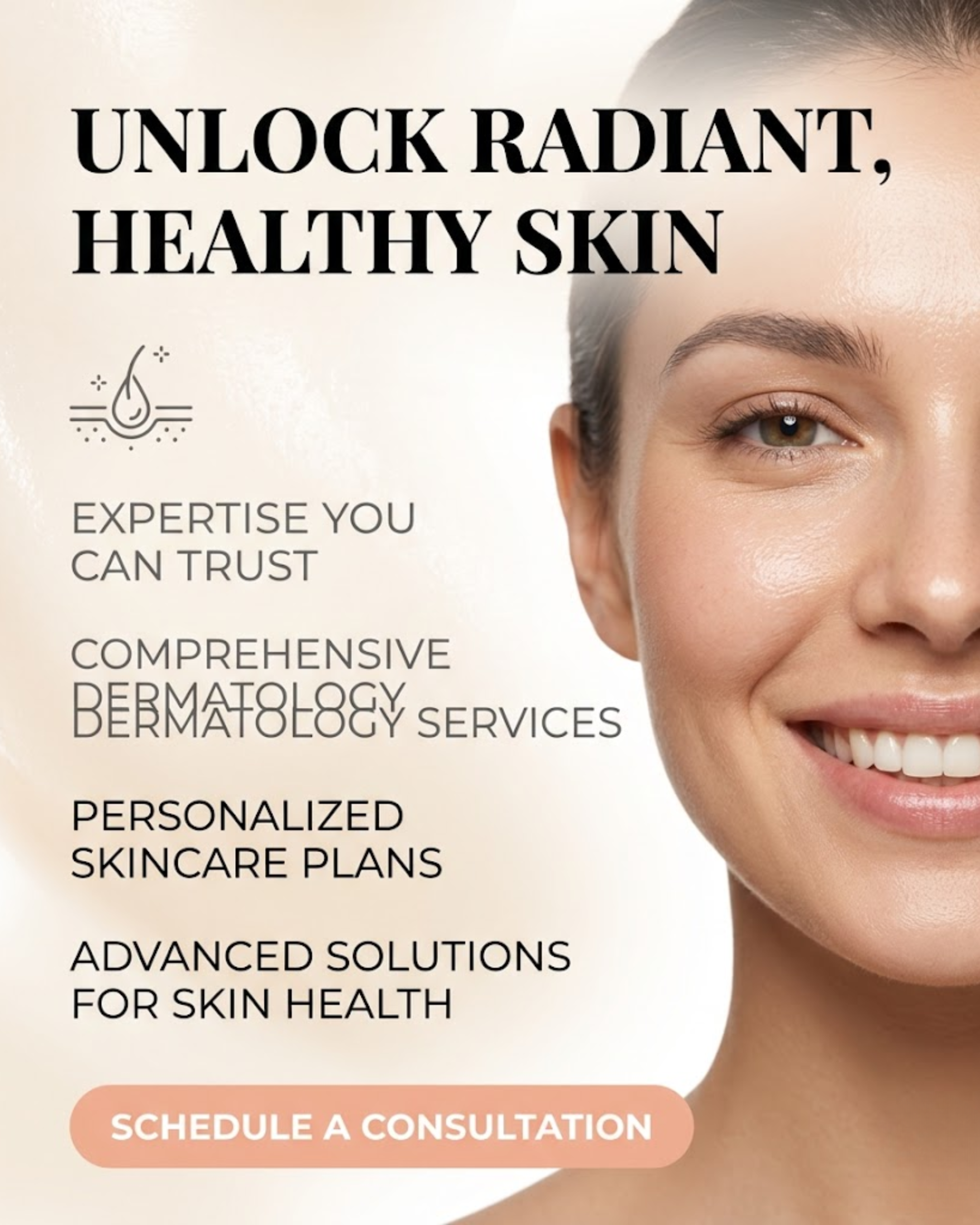 Board certified dermatologist doctors staff intros for dermatologist social media automation