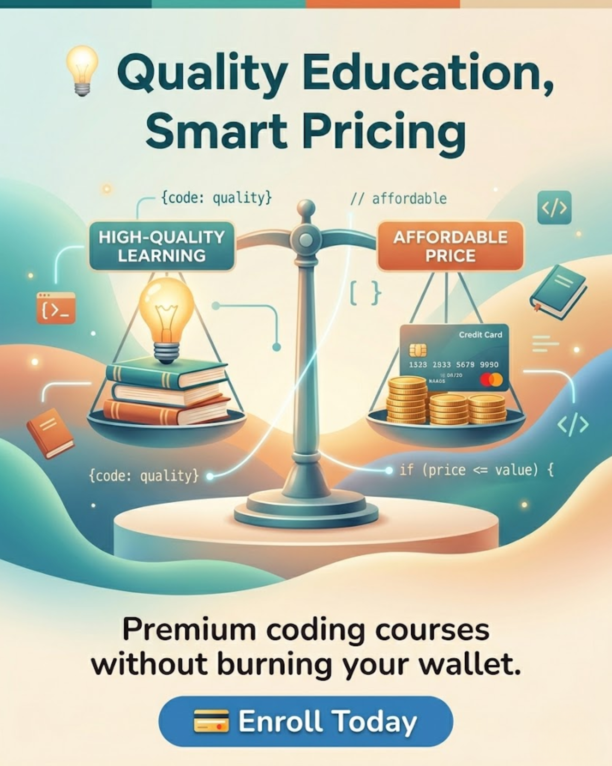 Coding Academy interior content for tech education social media automation