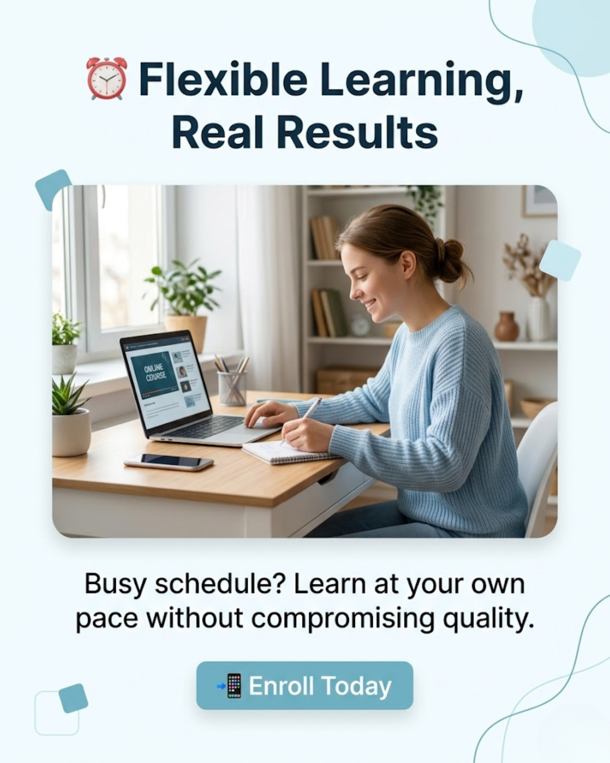 Workshop offer content for training center social media automation
