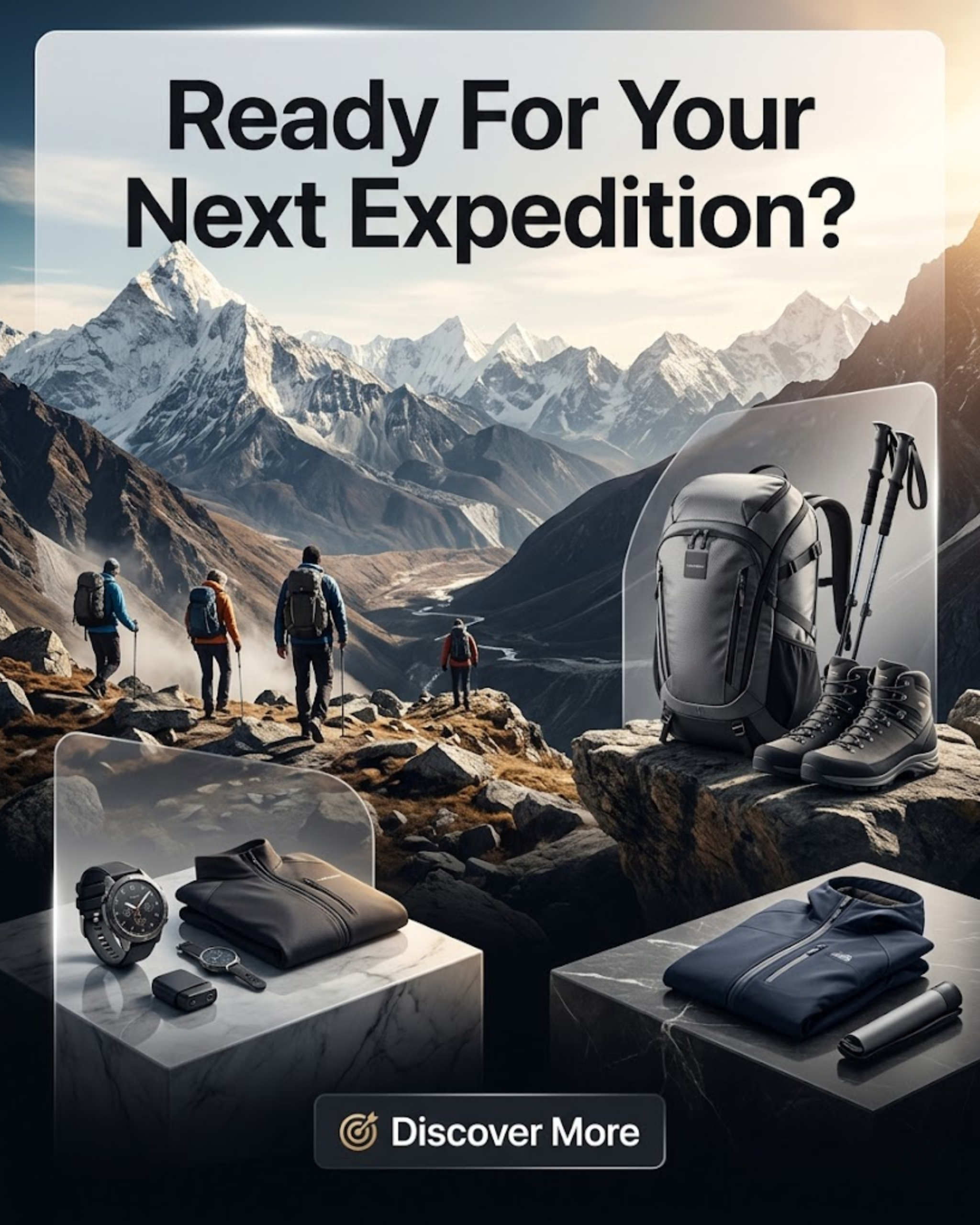Expedition trekking gear poster