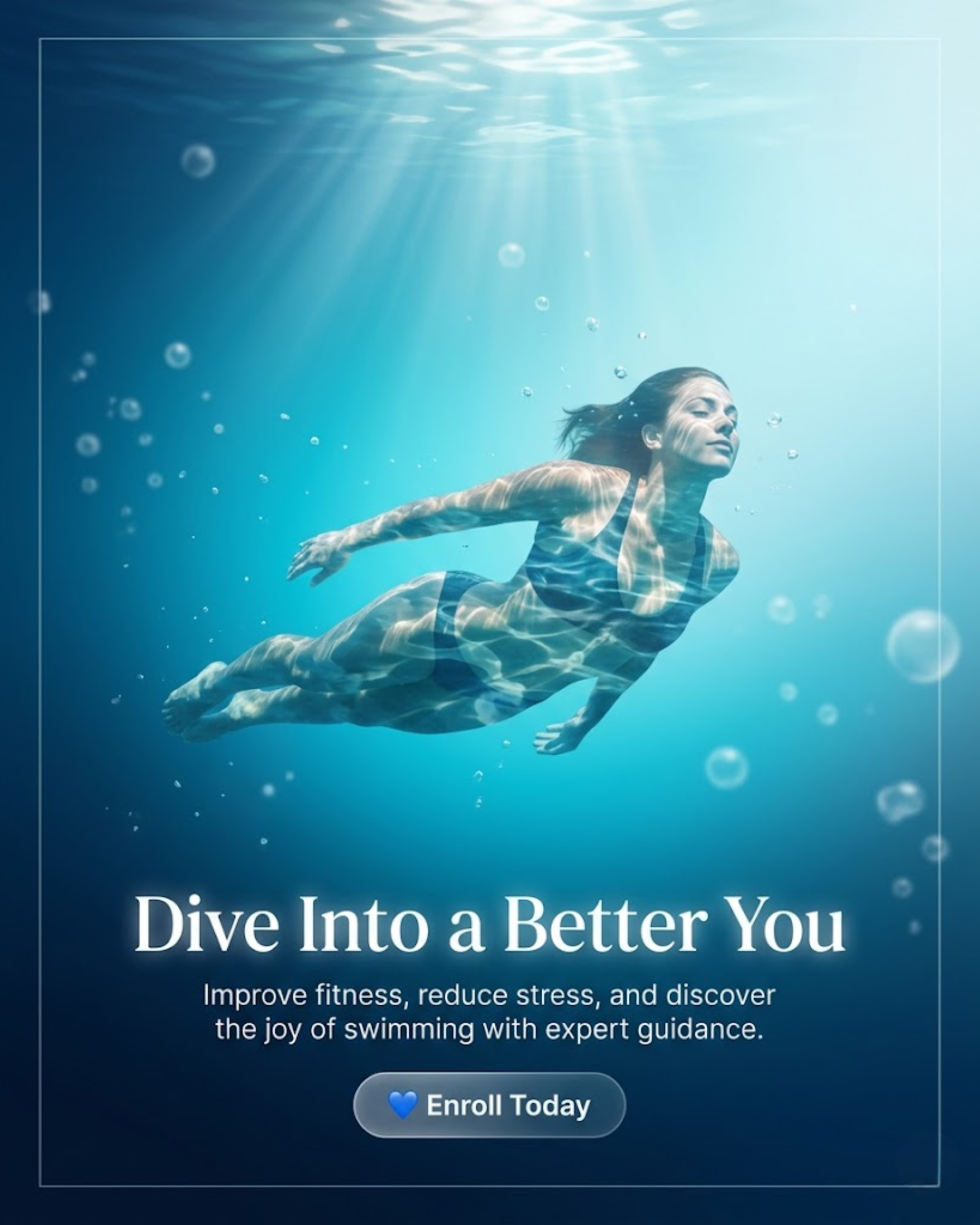 Adult fitness swimming training